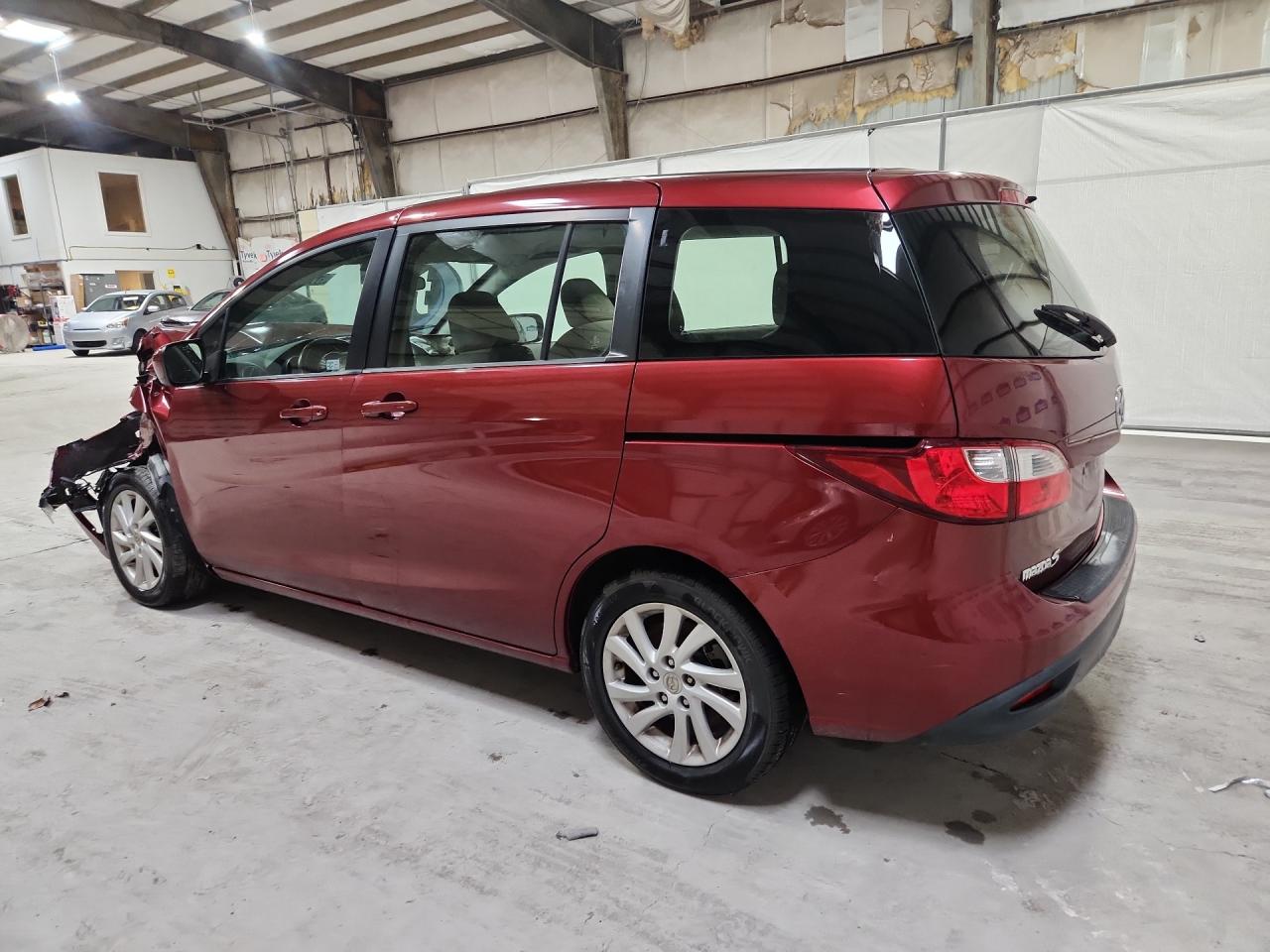 2012 Mazda 5 Red vin: JM1CW2BL3C0144046 Damage: Rear Bumper/Cover, Scraped, 4 To 5 Inches