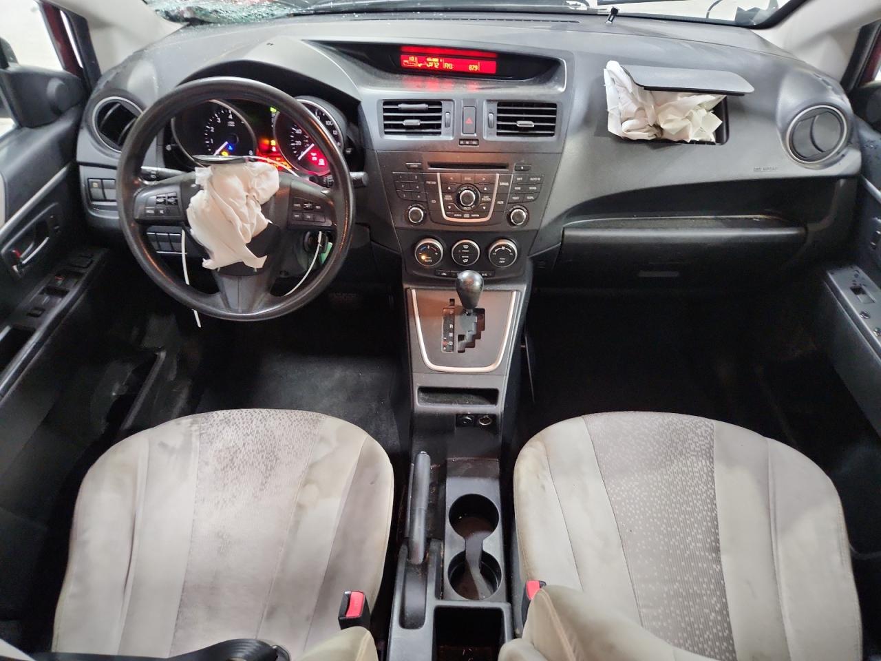 2012 Mazda 5 Red vin: JM1CW2BL3C0144046 Damage: Airbag - Front Right, Deployed, Replacement Required