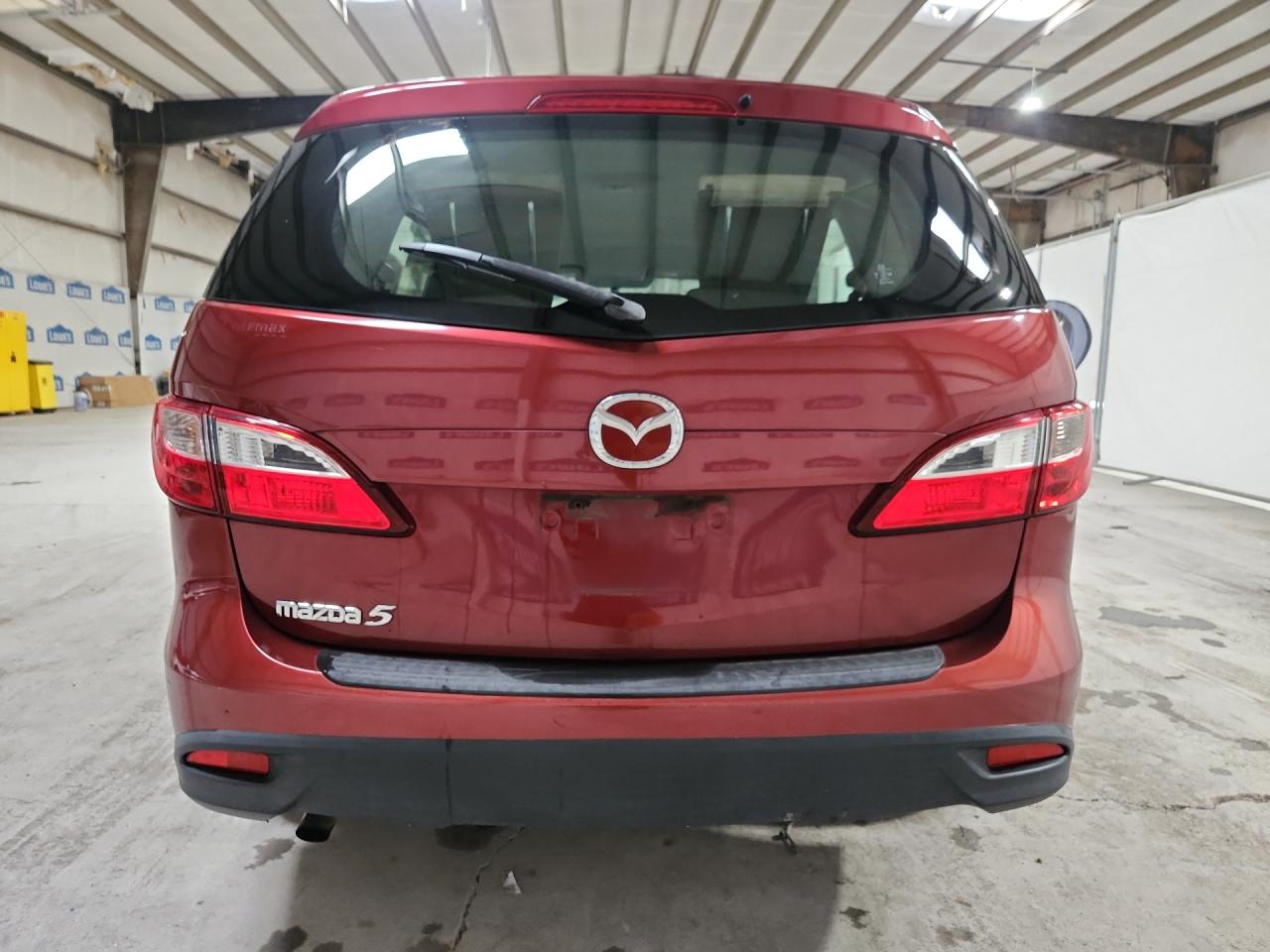 2012 Mazda 5 Red vin: JM1CW2BL3C0144046 Damage: Lift Gate, Heavy Scratch, 1/2 To 1 Inch