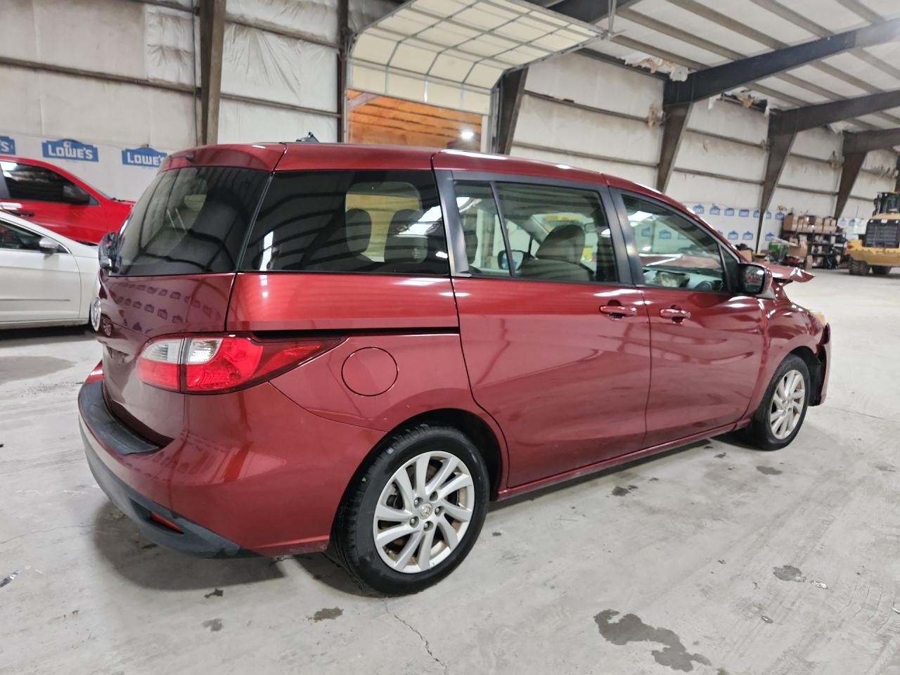 2012 Mazda 5 Red vin: JM1CW2BL3C0144046 Damage: Right Qtr Panel, Multiple Dents/Paint Damage, 2