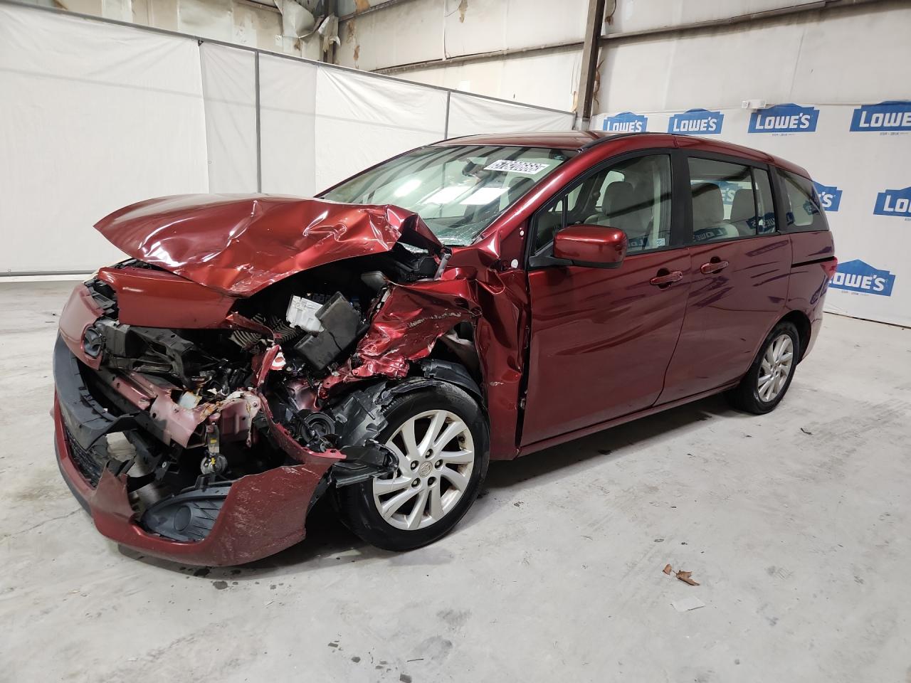 2012 Mazda 5 Red vin: JM1CW2BL3C0144046 Damage: Left Front Fender, Severe Damage, Replacement Required