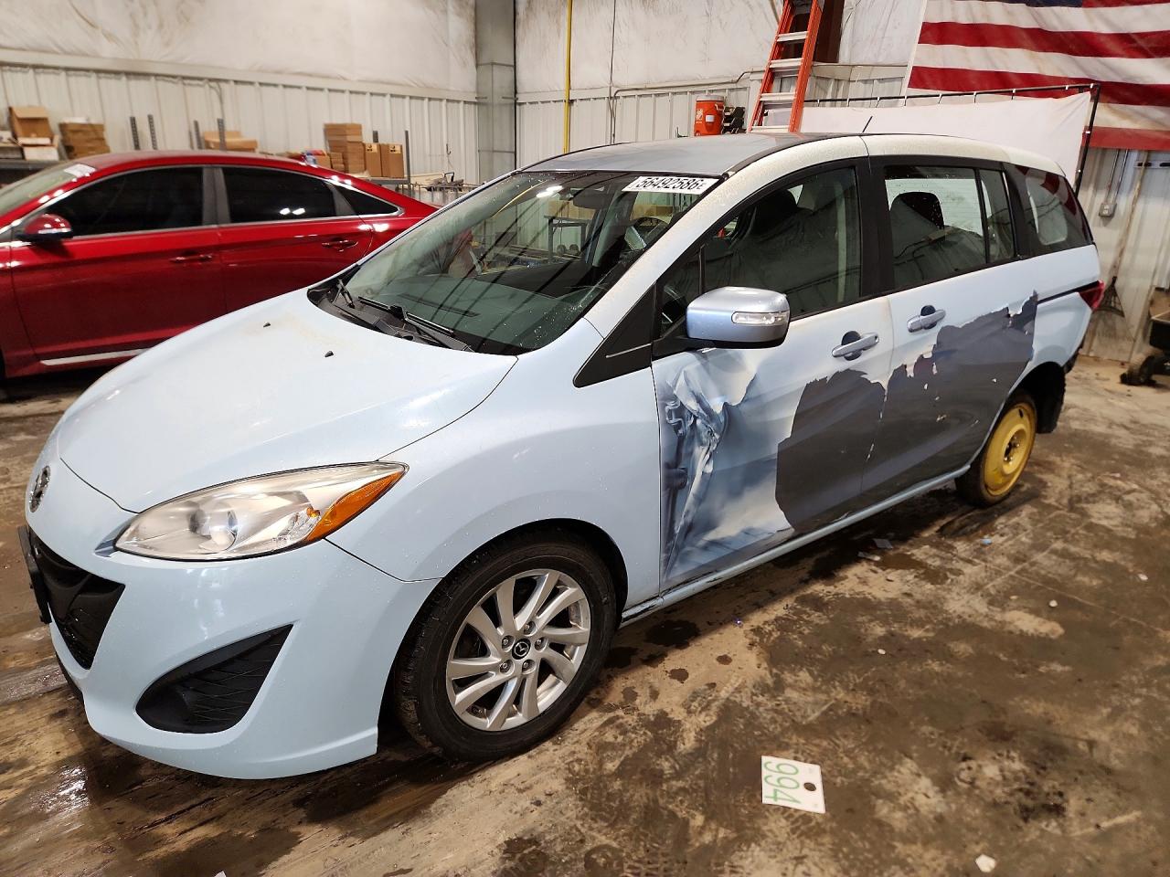 2013 Mazda 5 Blue vin: JM1CW2BL3D0156103