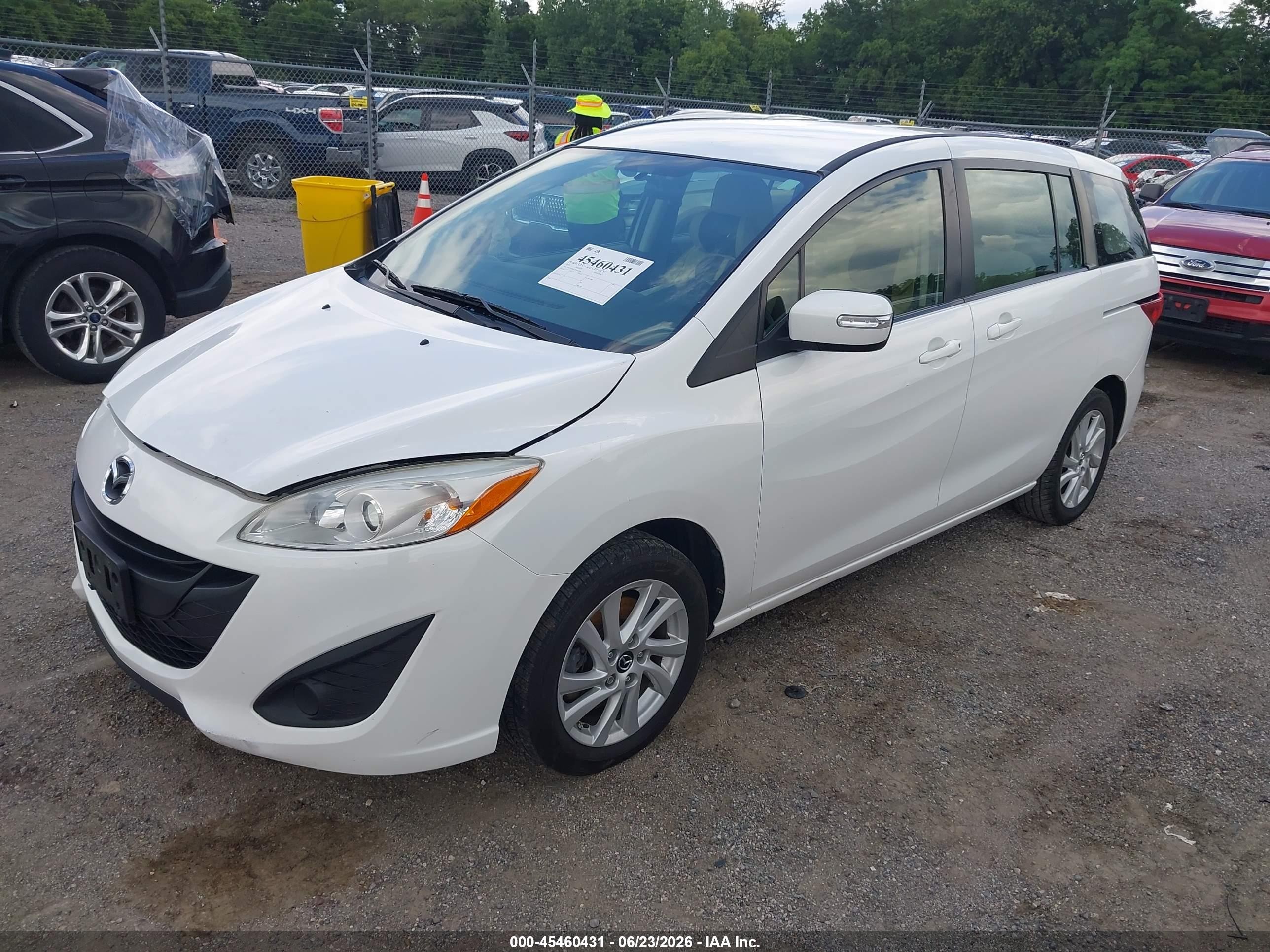 2013 Mazda Mazda5 Sport White vin: JM1CW2BL3D0162368