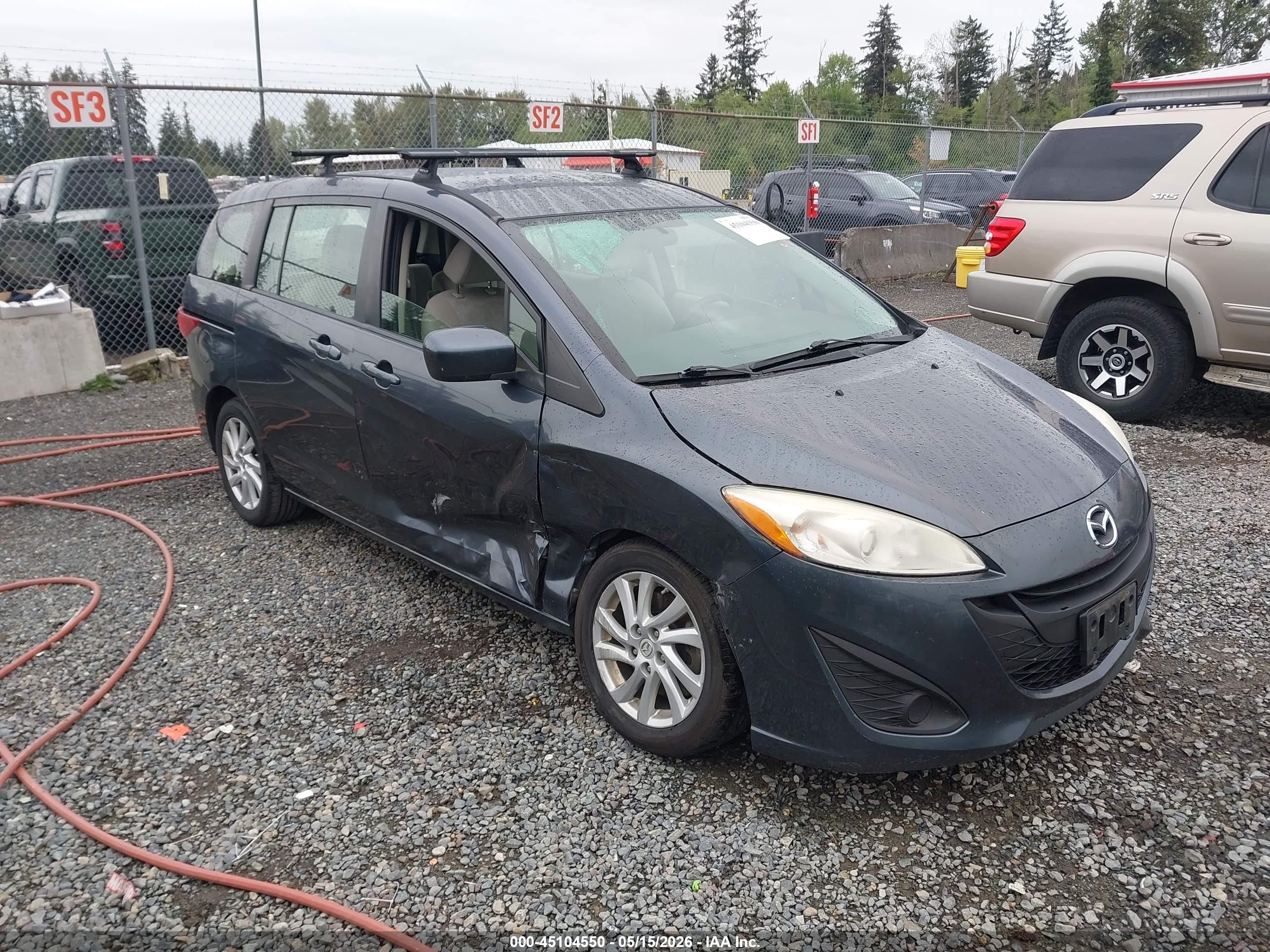 2012 Mazda Mazda5 Sport Gray vin: JM1CW2BL4C0105708