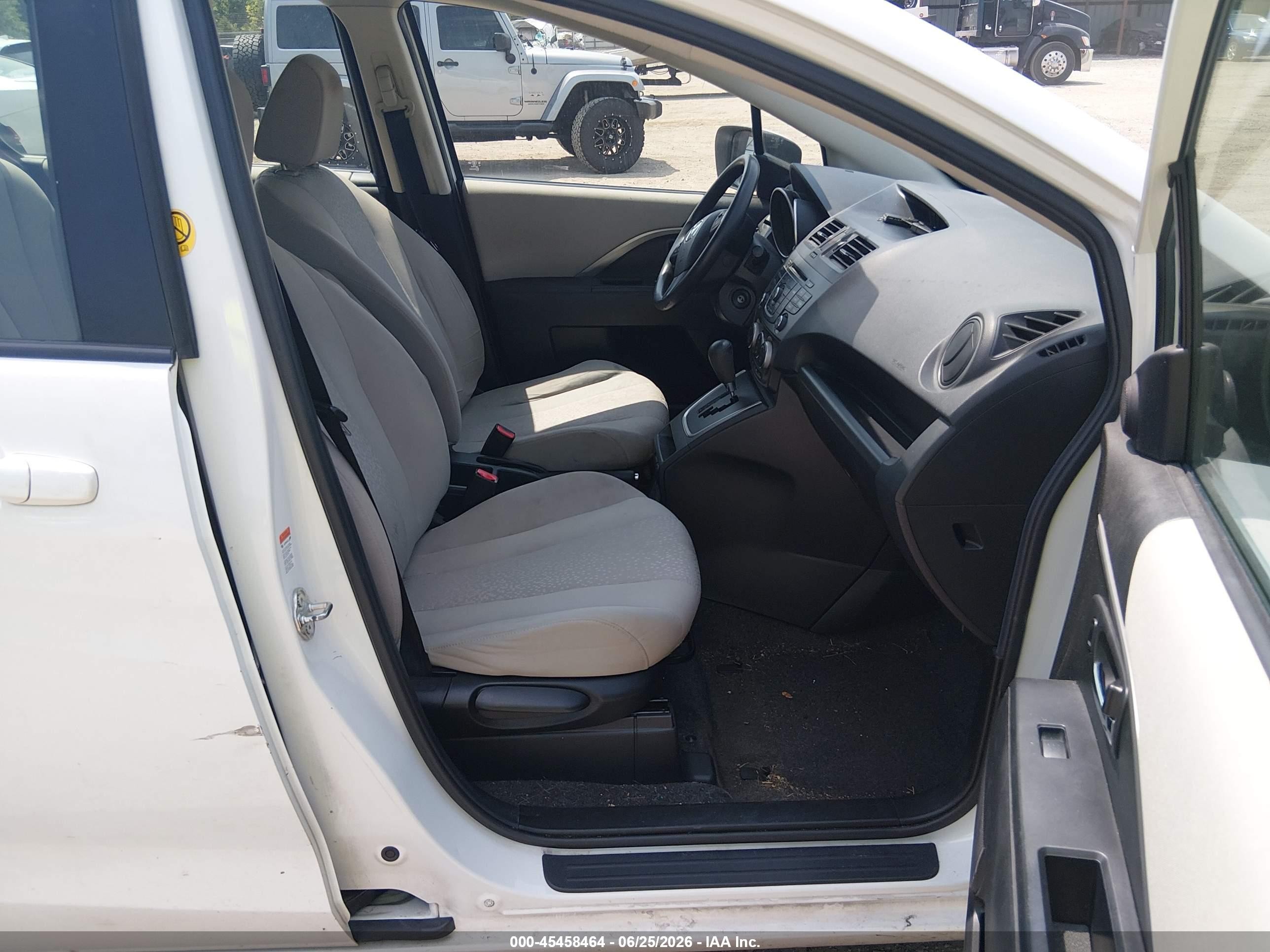 2012 Mazda Mazda5 Sport White vin: JM1CW2BL4C0111055