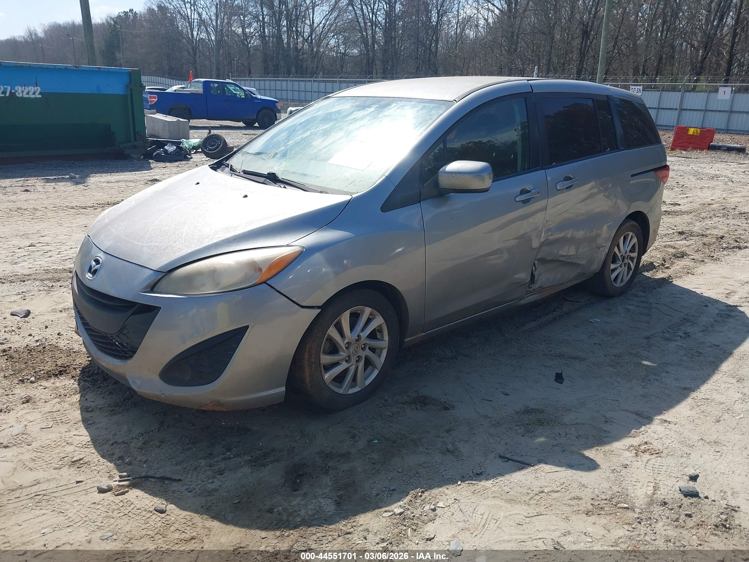 2012 Mazda Mazda5 Sport Silver vin: JM1CW2BL5C0111839