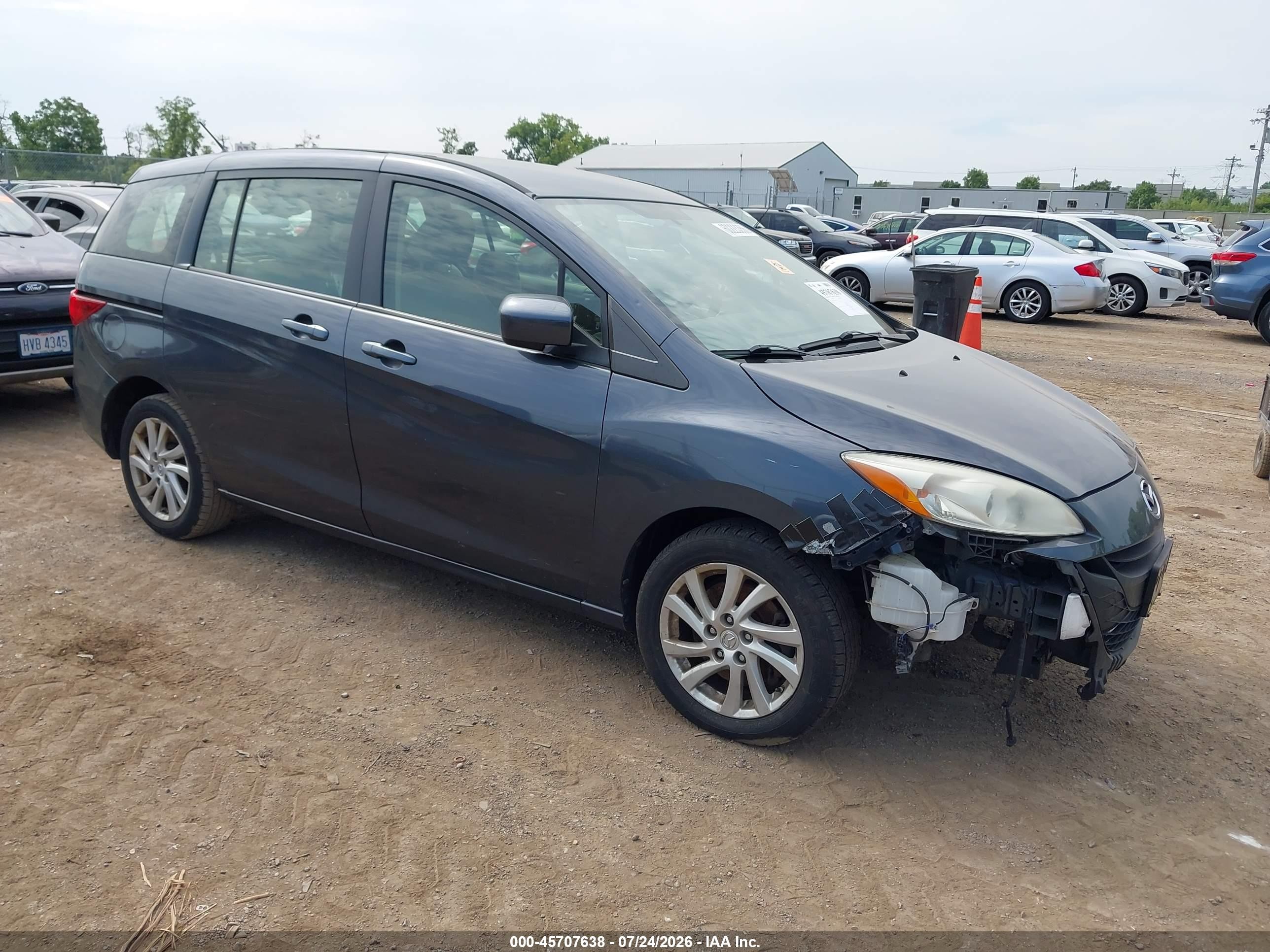 2012 Mazda Mazda5 Sport Dark Blue vin: JM1CW2BL5C0120749