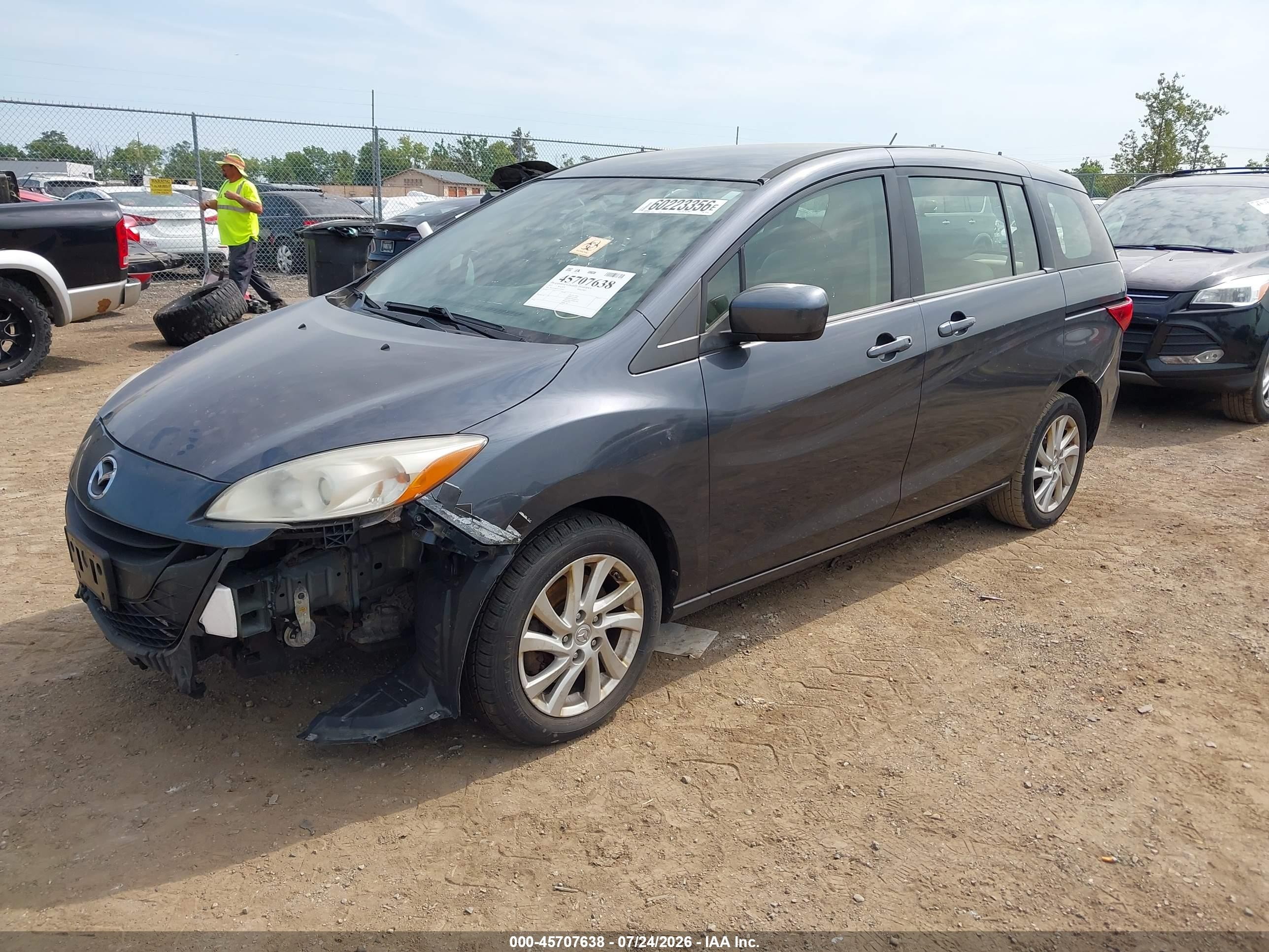 2012 Mazda Mazda5 Sport Dark Blue vin: JM1CW2BL5C0120749