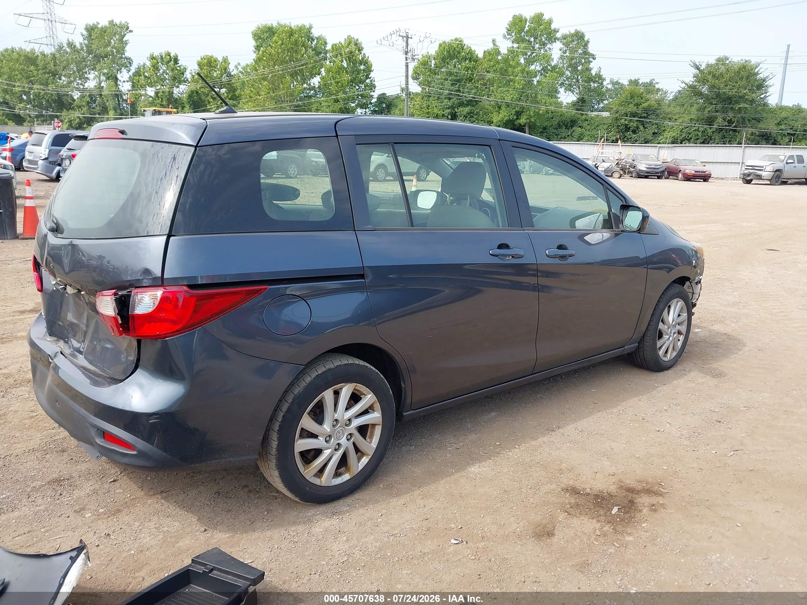 2012 Mazda Mazda5 Sport Dark Blue vin: JM1CW2BL5C0120749