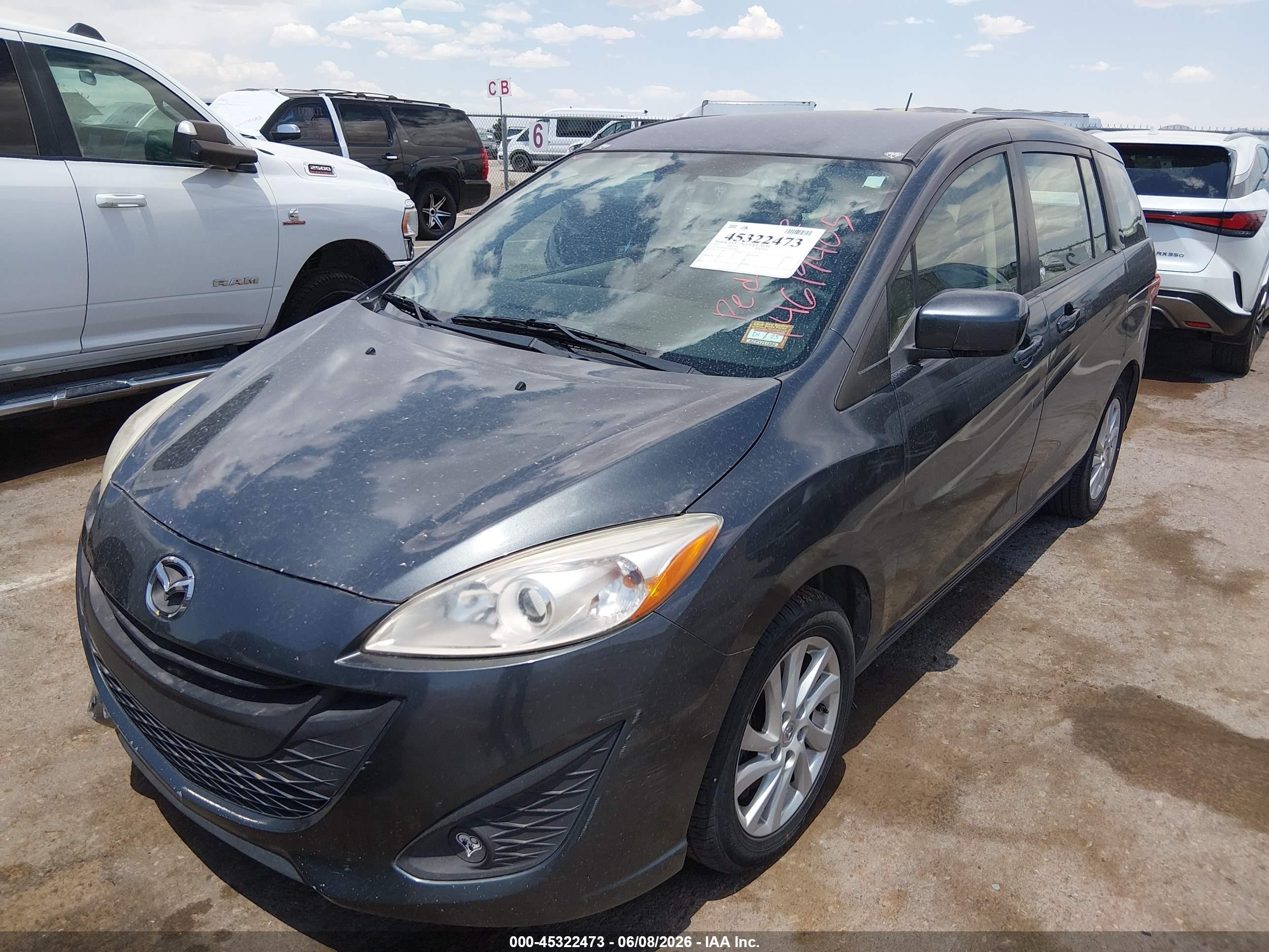 2012 Mazda Mazda5 Sport Серый vin: JM1CW2BL5C0132089
