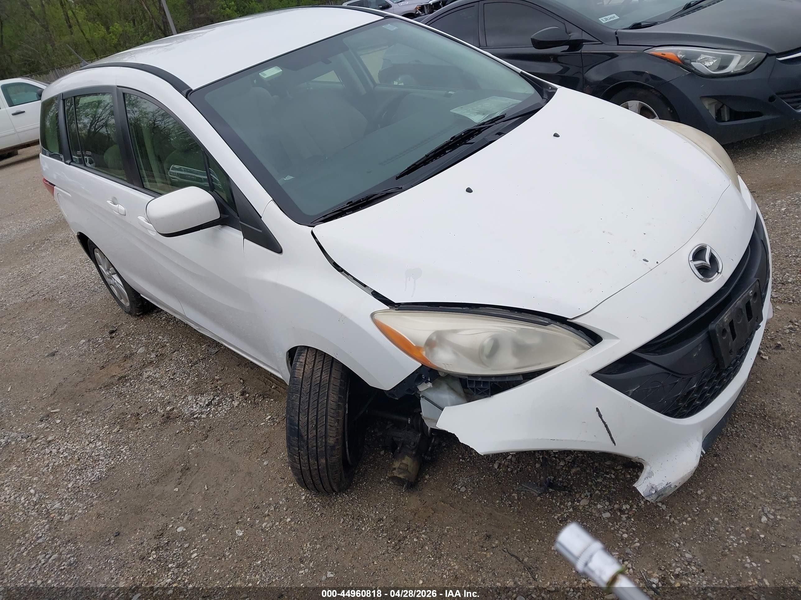2012 Mazda Mazda5 Sport White vin: JM1CW2BL6C0110814