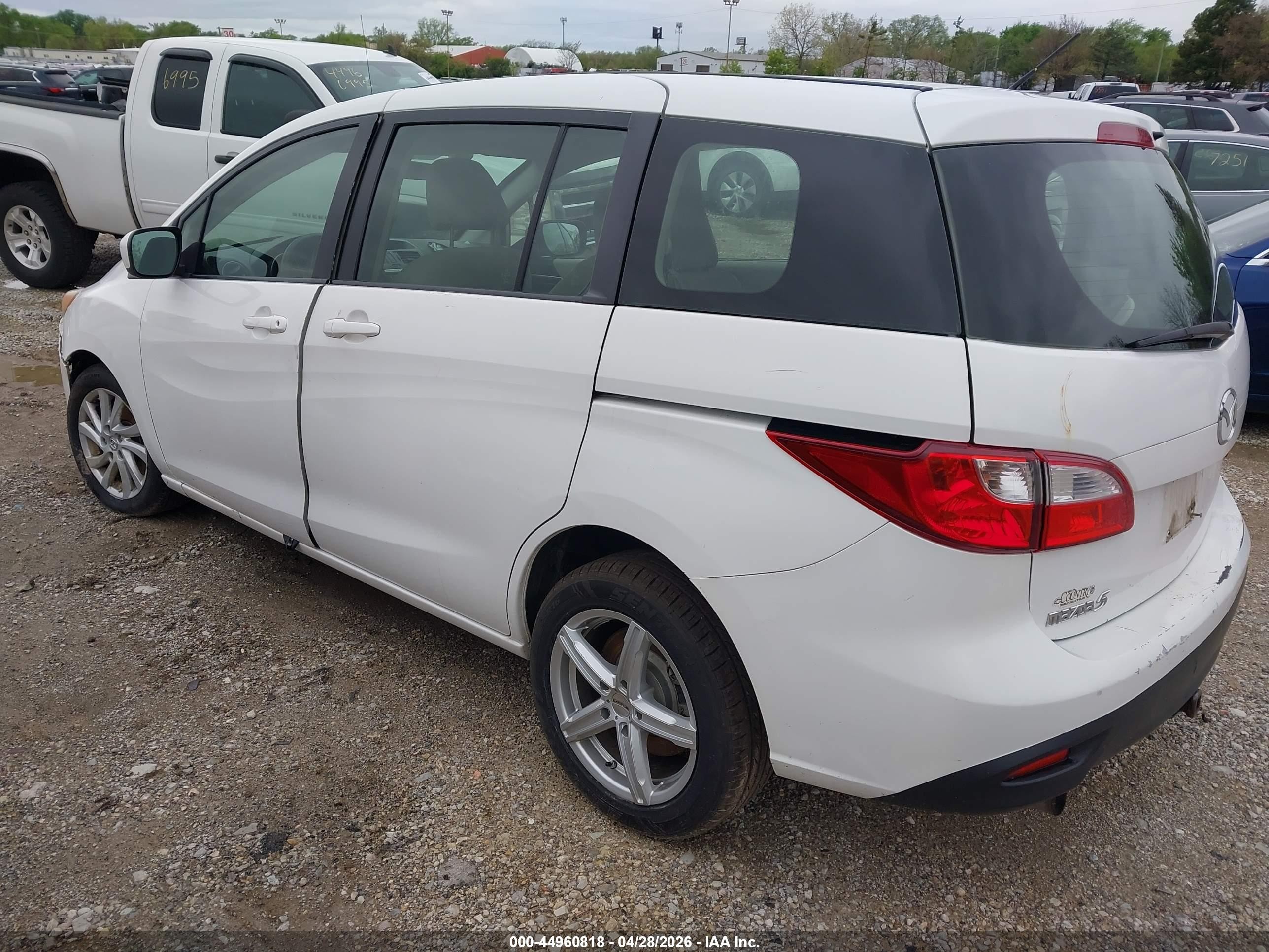 2012 Mazda Mazda5 Sport White vin: JM1CW2BL6C0110814