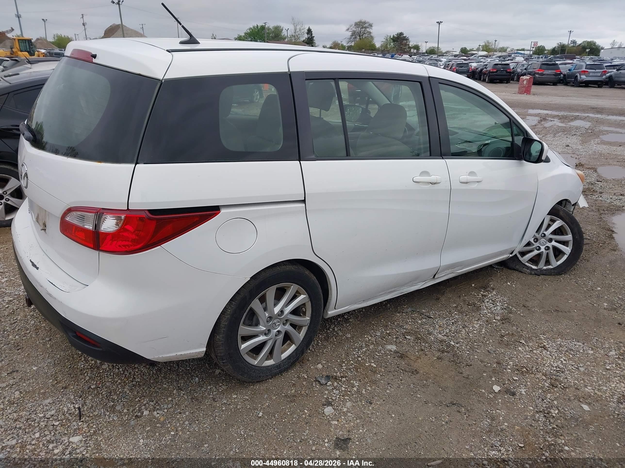 2012 Mazda Mazda5 Sport White vin: JM1CW2BL6C0110814