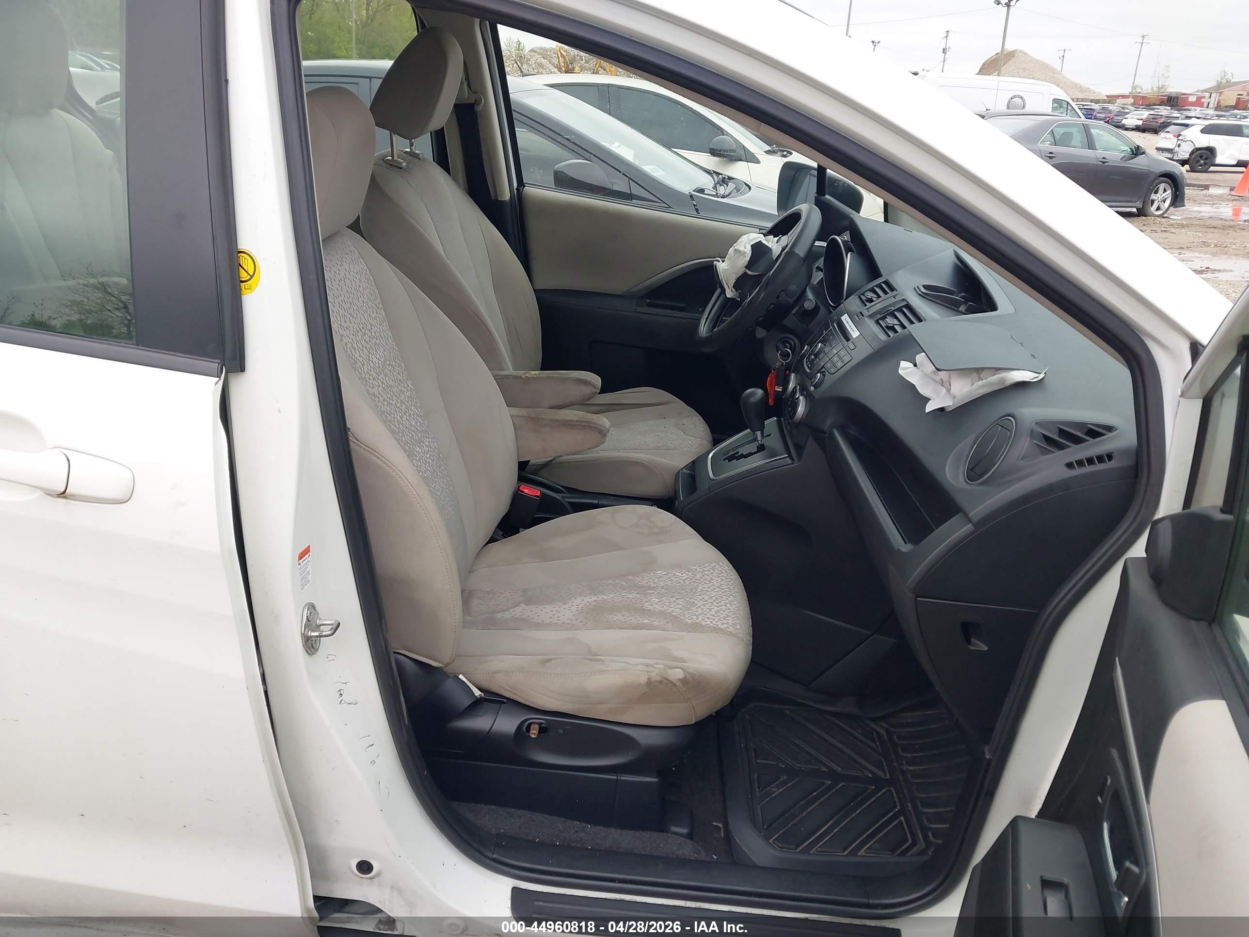 2012 Mazda Mazda5 Sport White vin: JM1CW2BL6C0110814