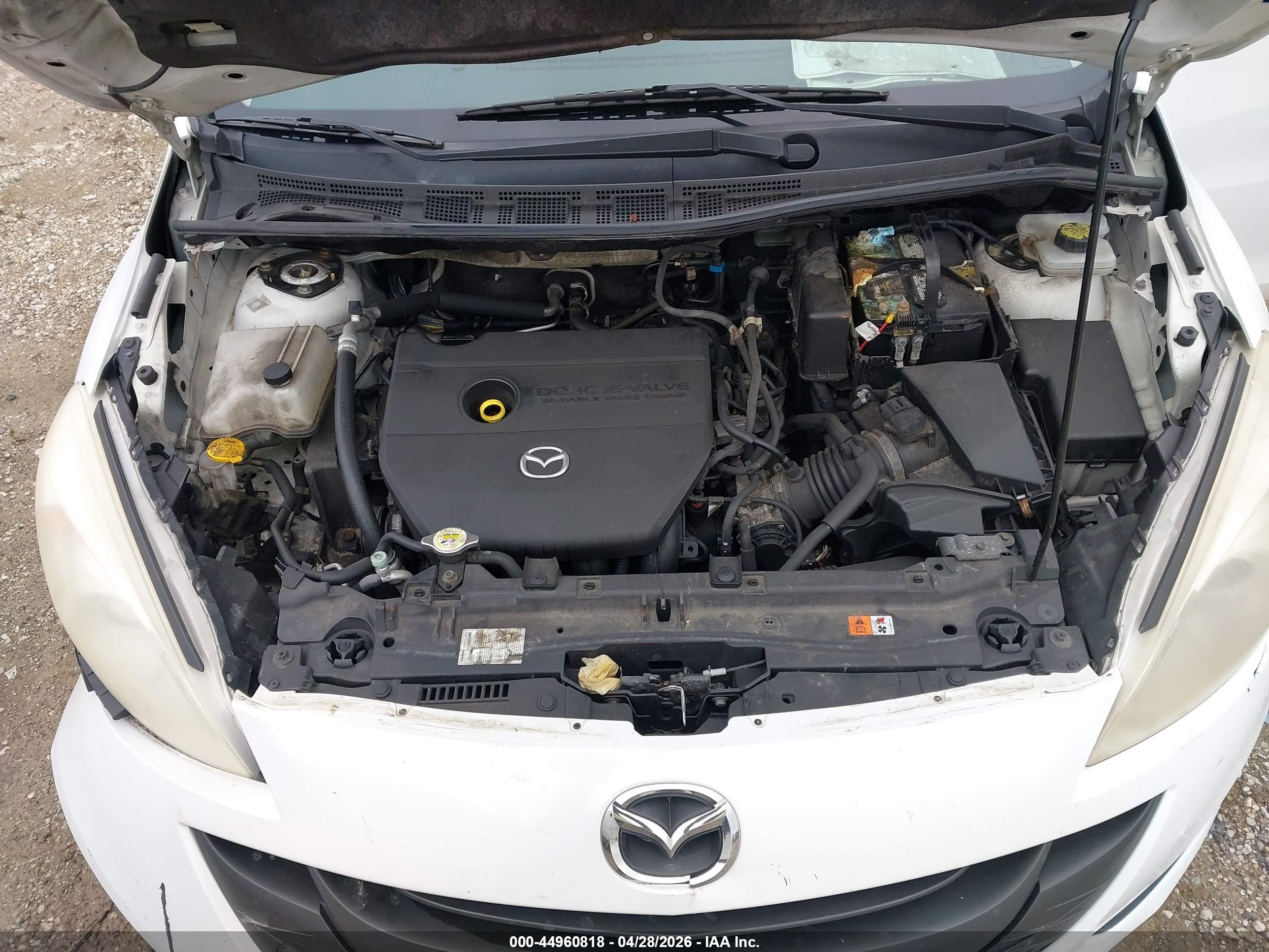 2012 Mazda Mazda5 Sport White vin: JM1CW2BL6C0110814