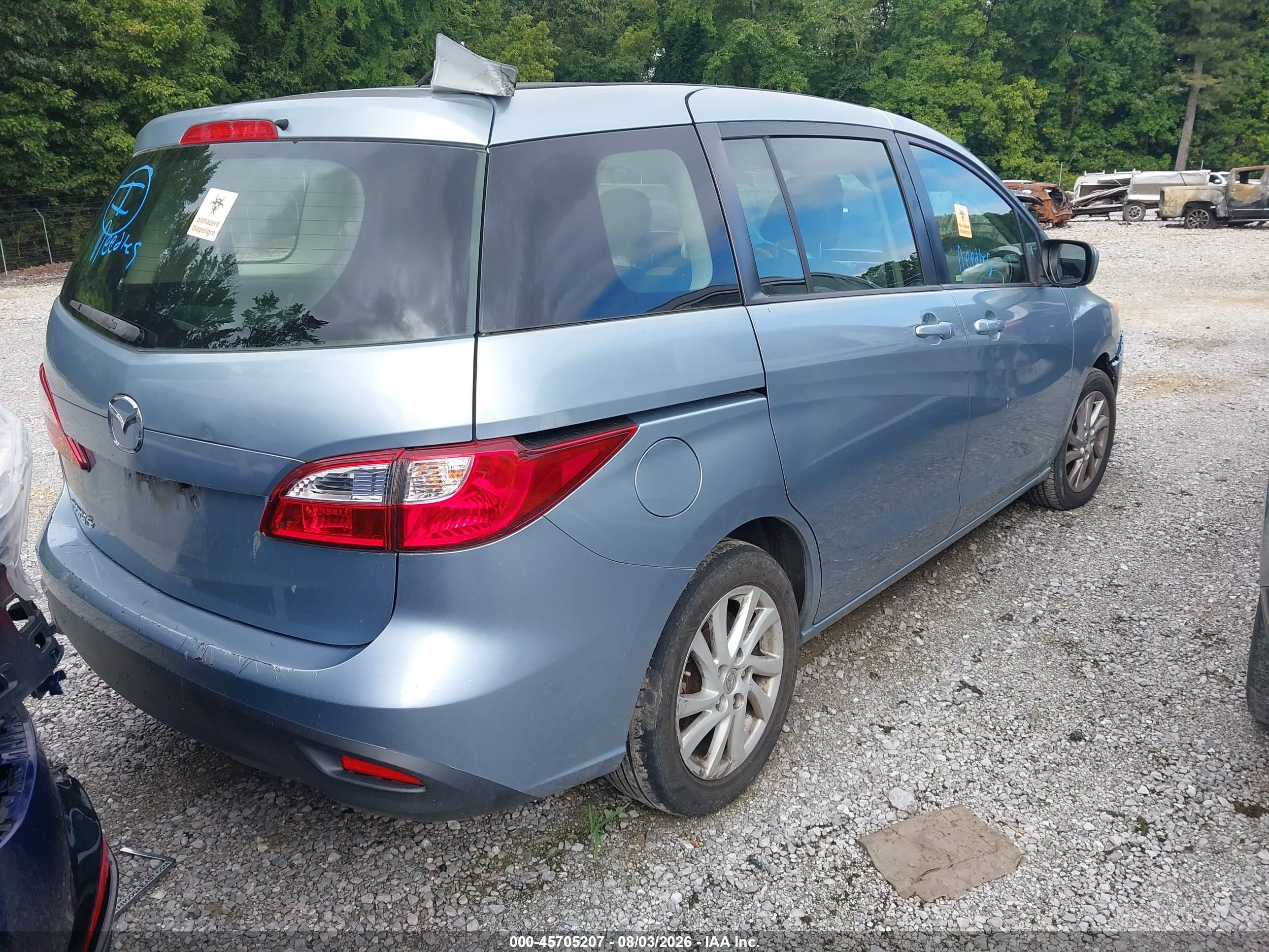 2012 Mazda Mazda5 Sport Light Blue vin: JM1CW2BL6C0140539