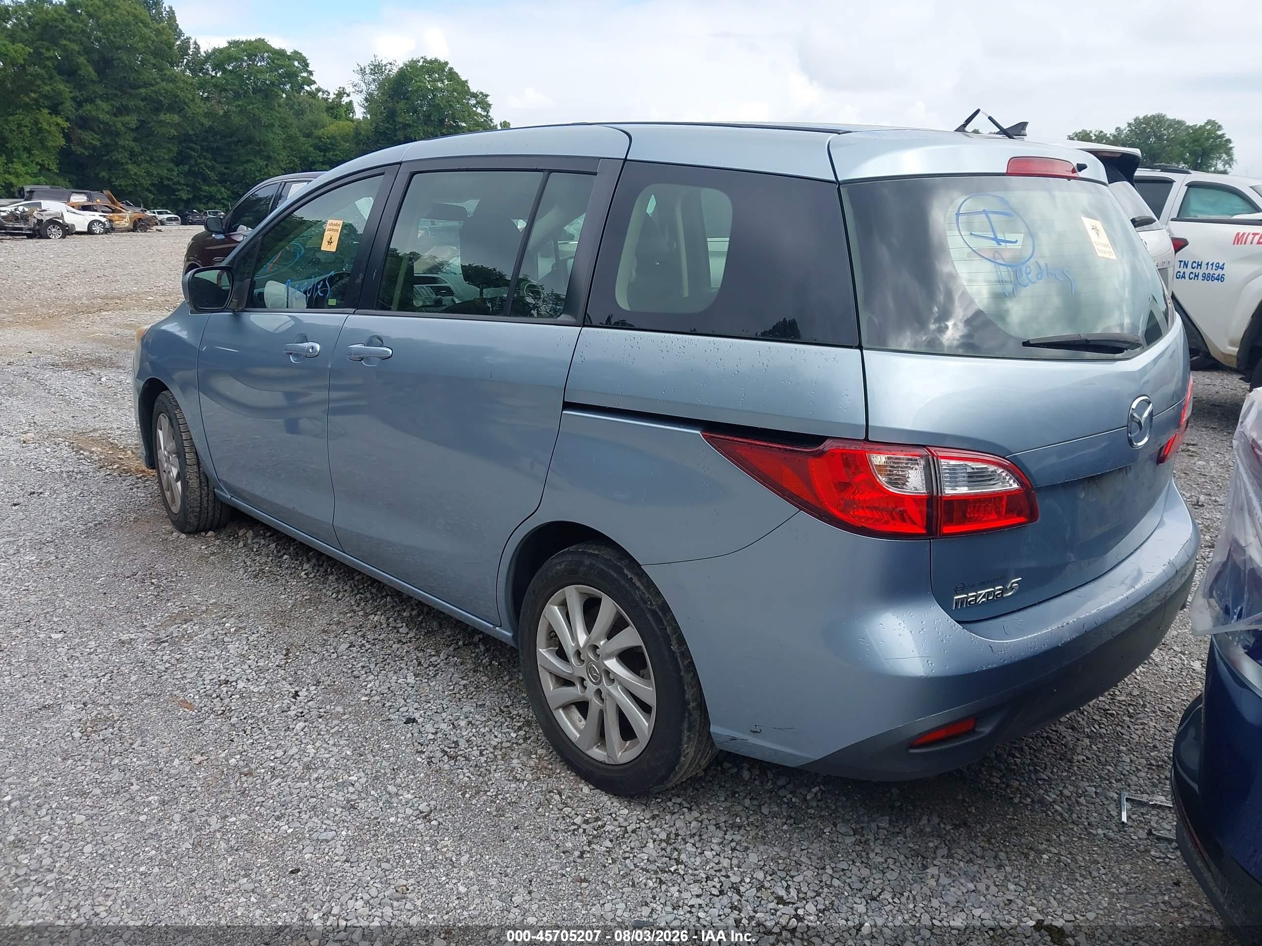 2012 Mazda Mazda5 Sport Light Blue vin: JM1CW2BL6C0140539