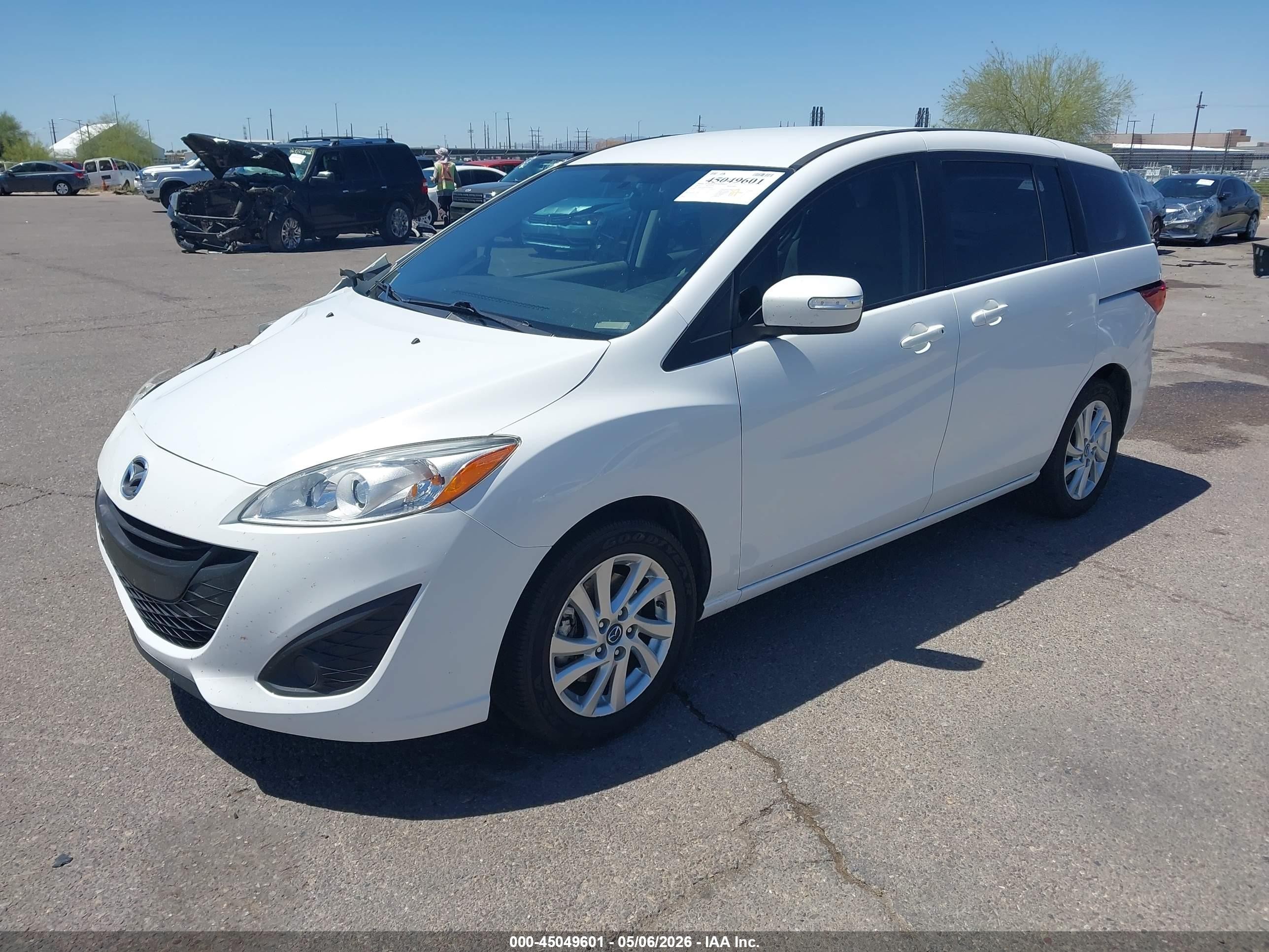 2015 Mazda Mazda5 Sport White vin: JM1CW2BL6F0180348