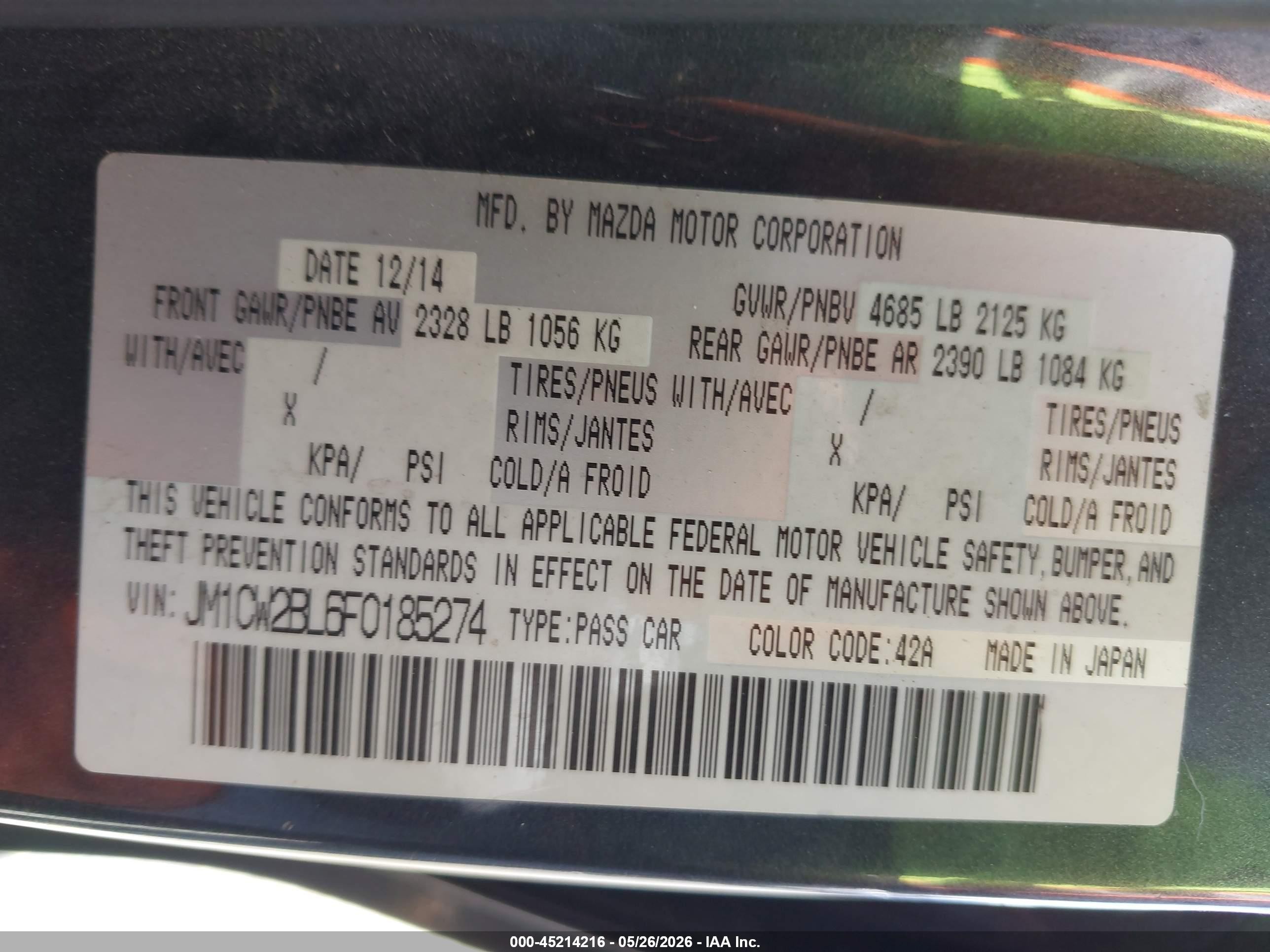 2015 Mazda Mazda5 Sport Brown vin: JM1CW2BL6F0185274