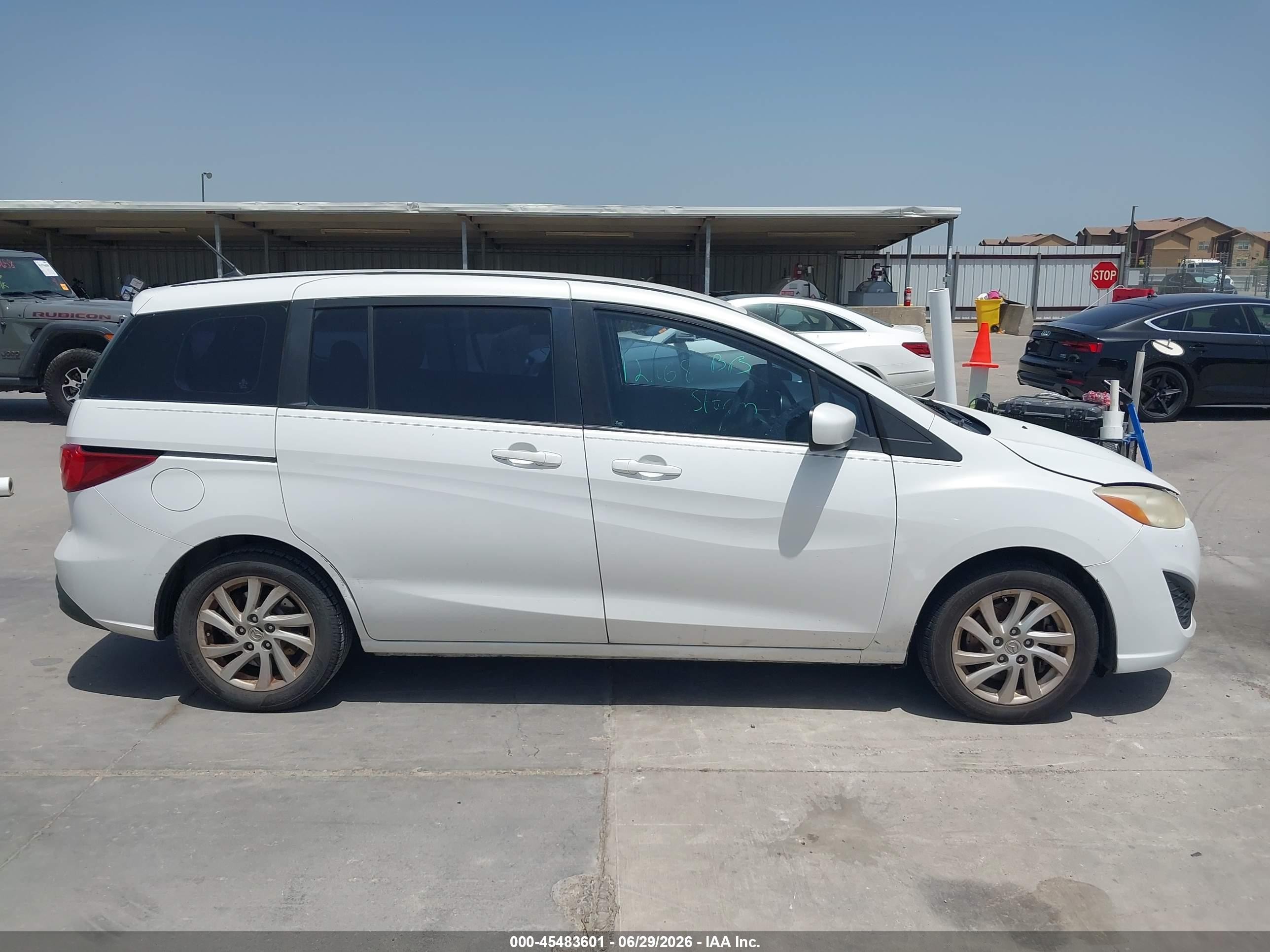 2012 Mazda Mazda5 Sport White vin: JM1CW2BL7C0105461