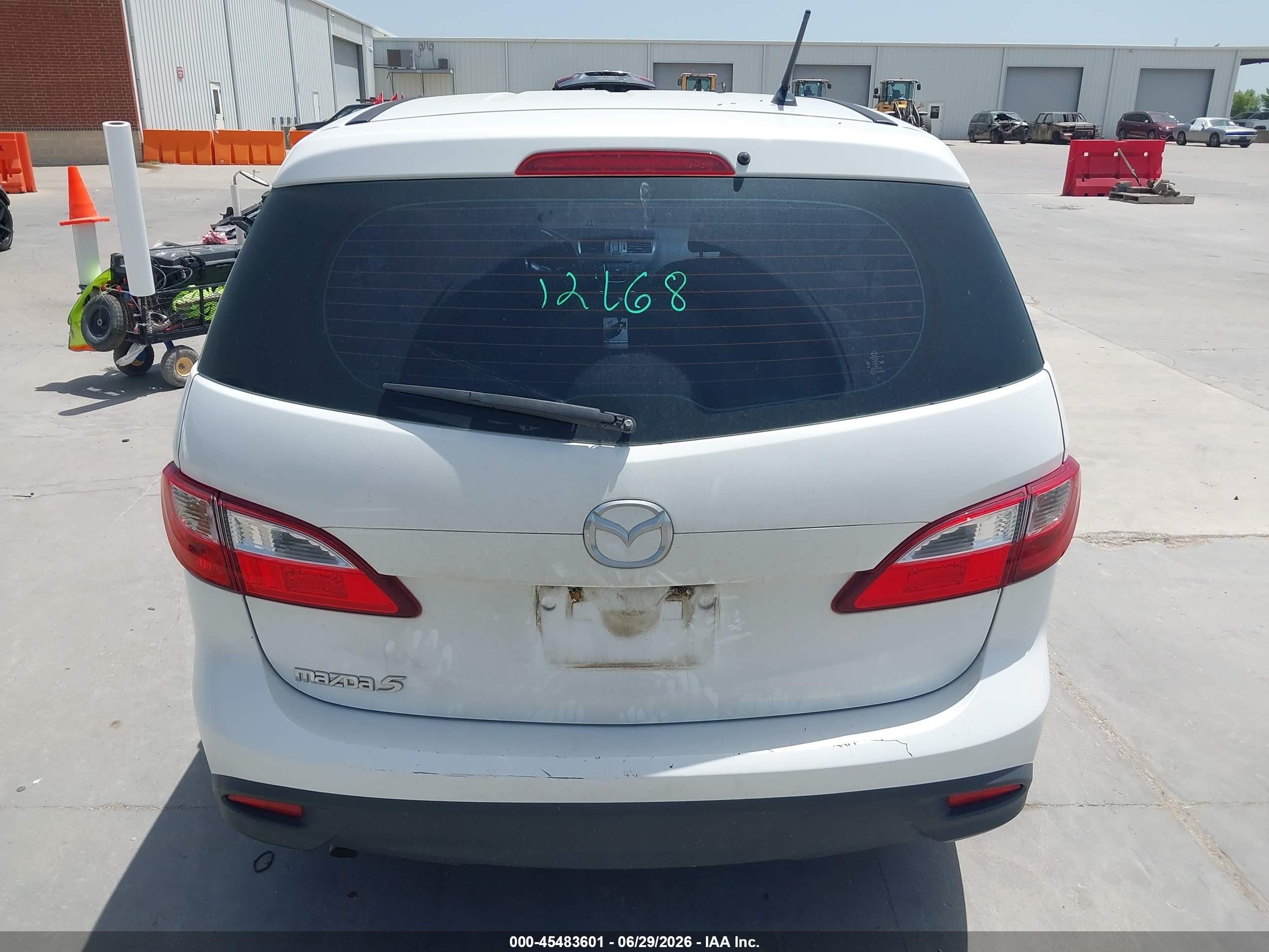 2012 Mazda Mazda5 Sport White vin: JM1CW2BL7C0105461