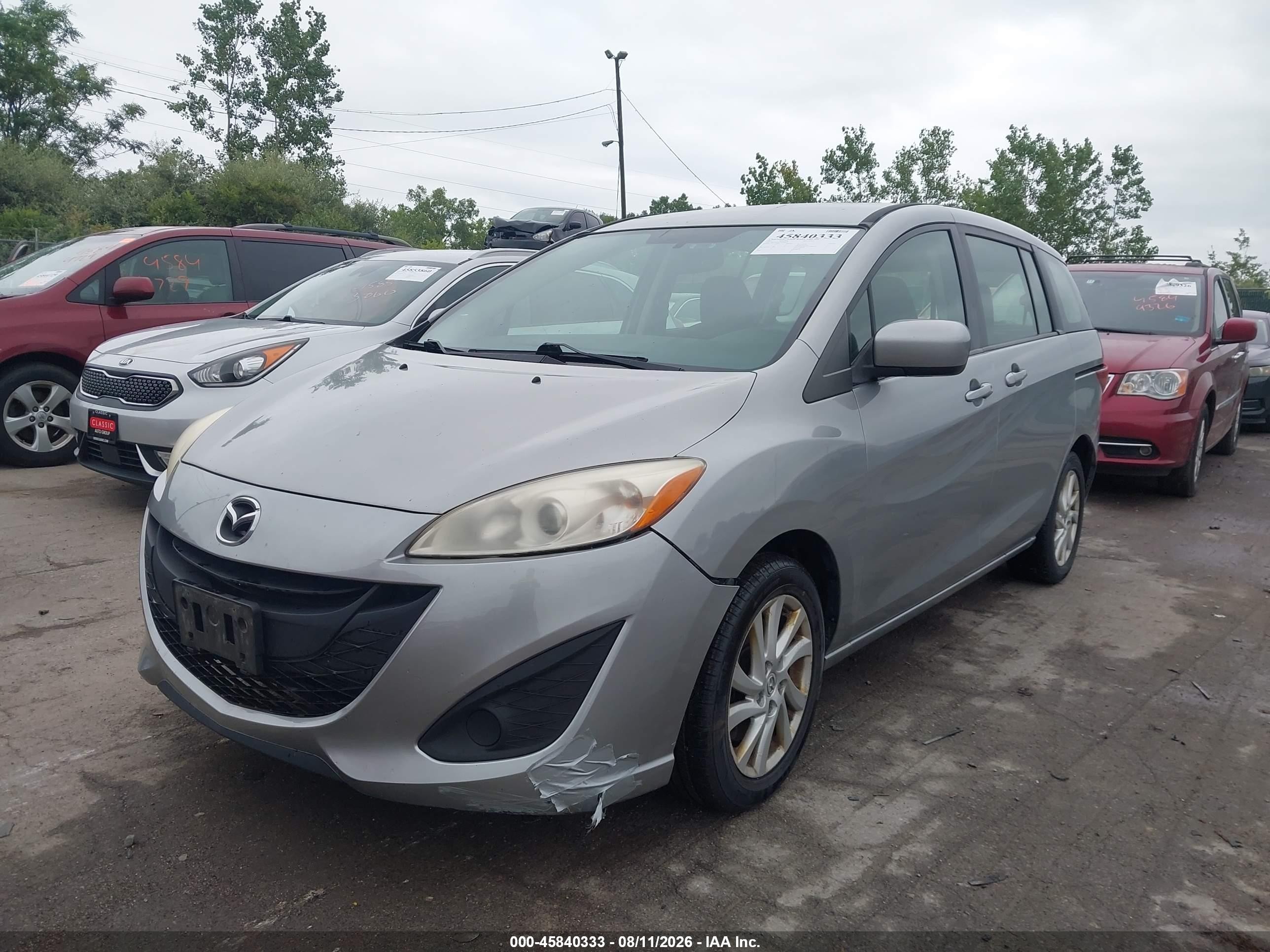 2012 Mazda Mazda5 Sport Серебряный vin: JM1CW2BL7C0108411