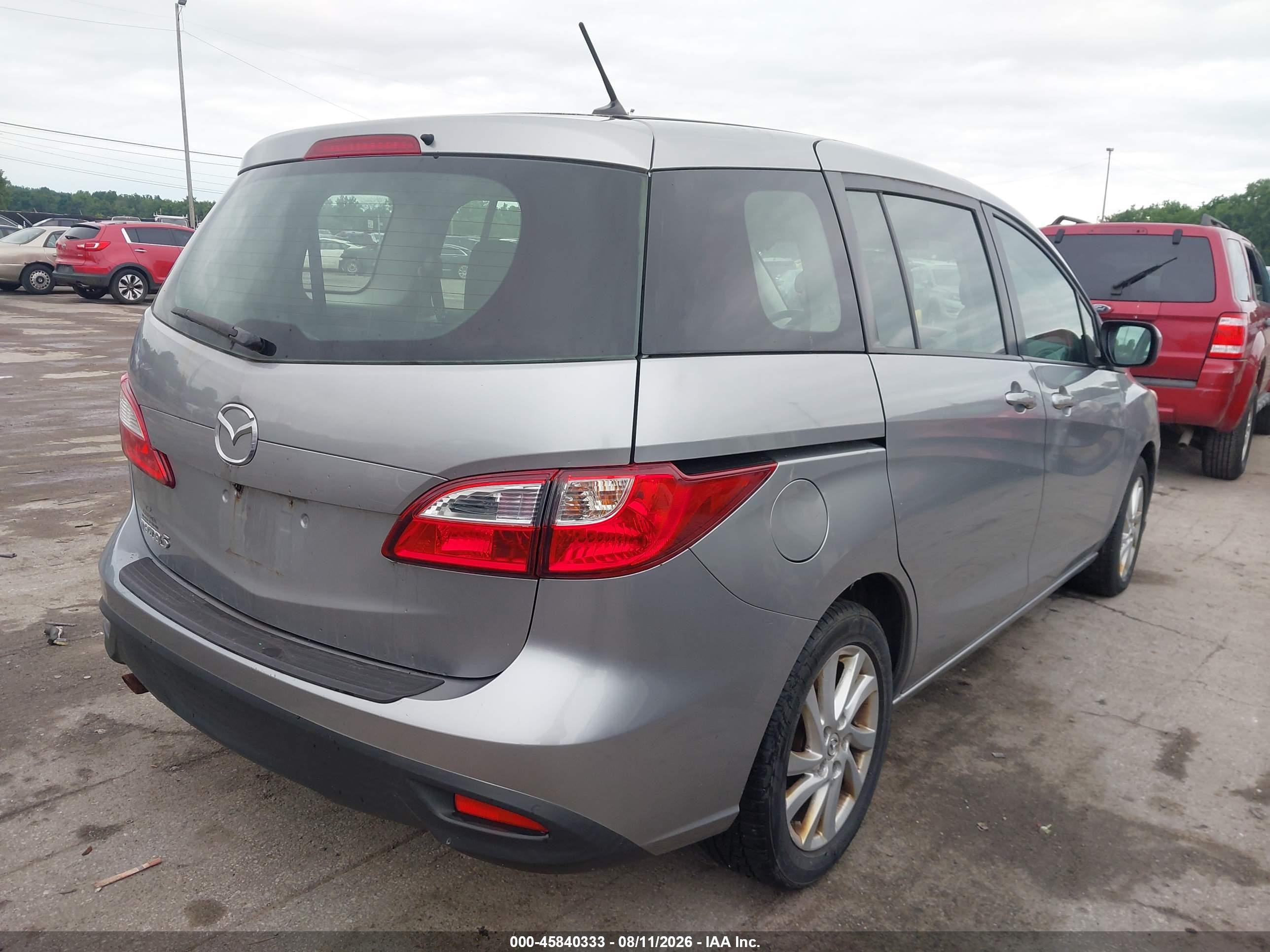 2012 Mazda Mazda5 Sport Серебряный vin: JM1CW2BL7C0108411