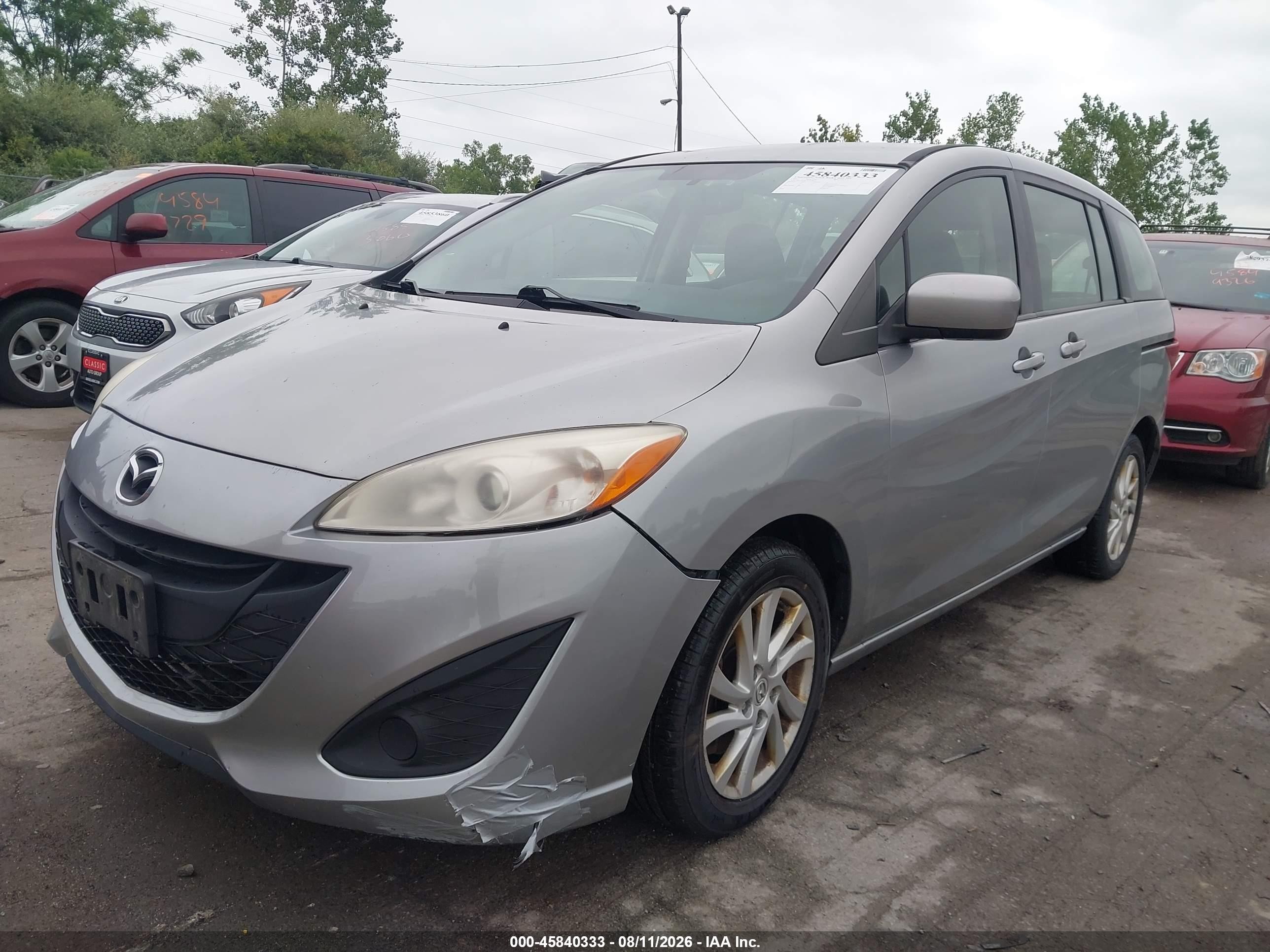 2012 Mazda Mazda5 Sport Серебряный vin: JM1CW2BL7C0108411
