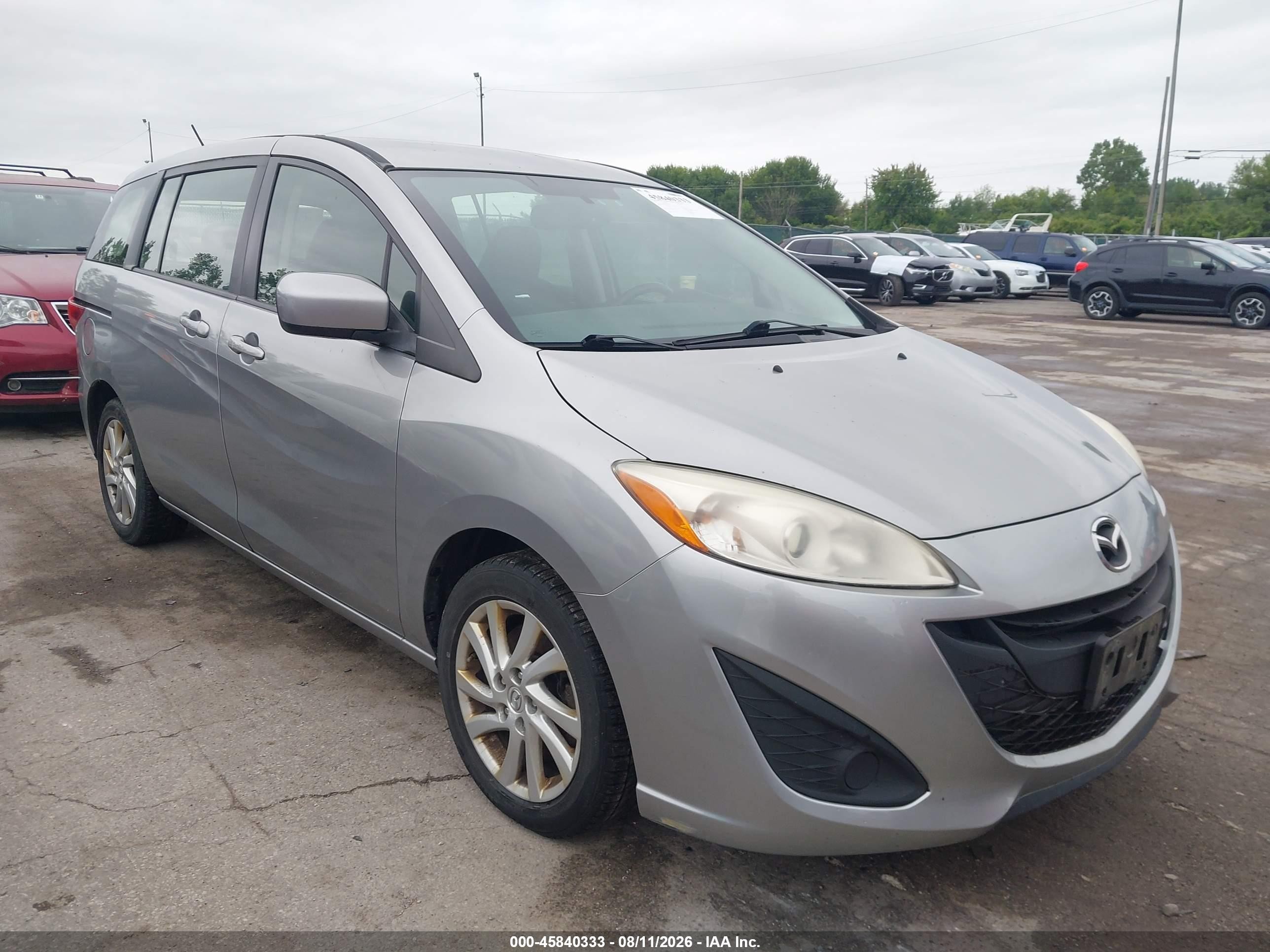 2012 Mazda Mazda5 Sport Silver vin: JM1CW2BL7C0108411