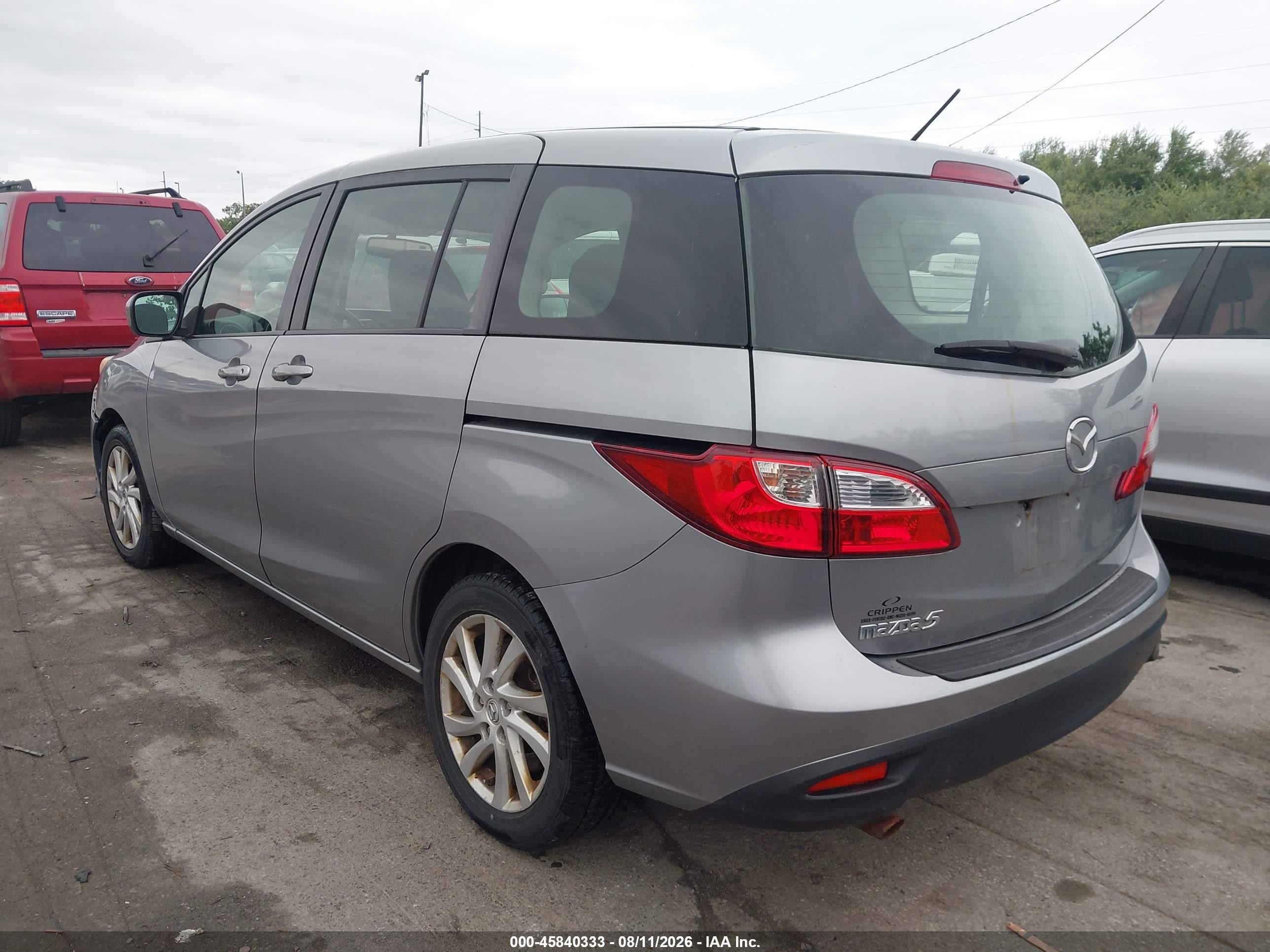2012 Mazda Mazda5 Sport Серебряный vin: JM1CW2BL7C0108411
