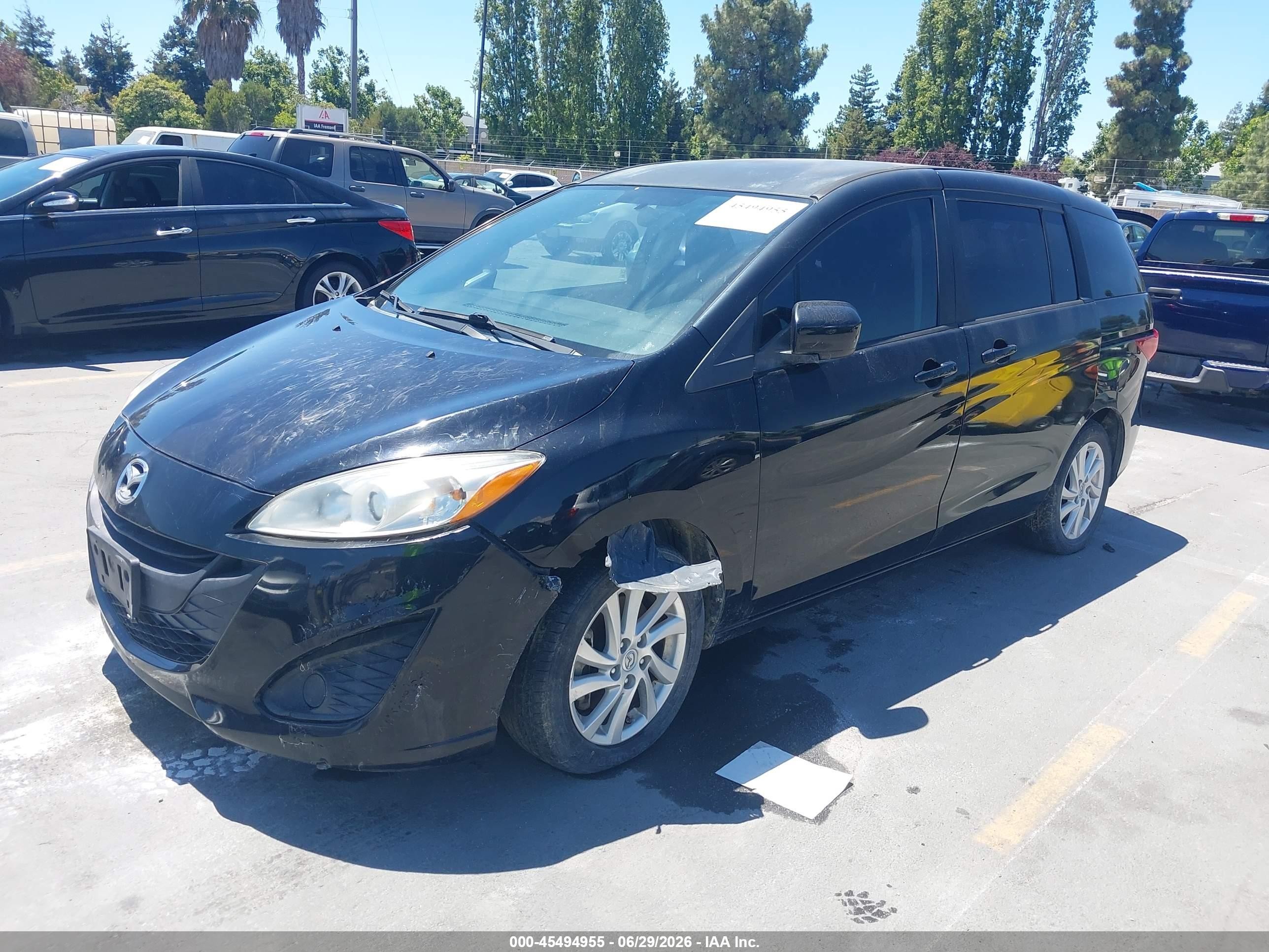 2012 Mazda Mazda5 Sport Black vin: JM1CW2BL7C0111082