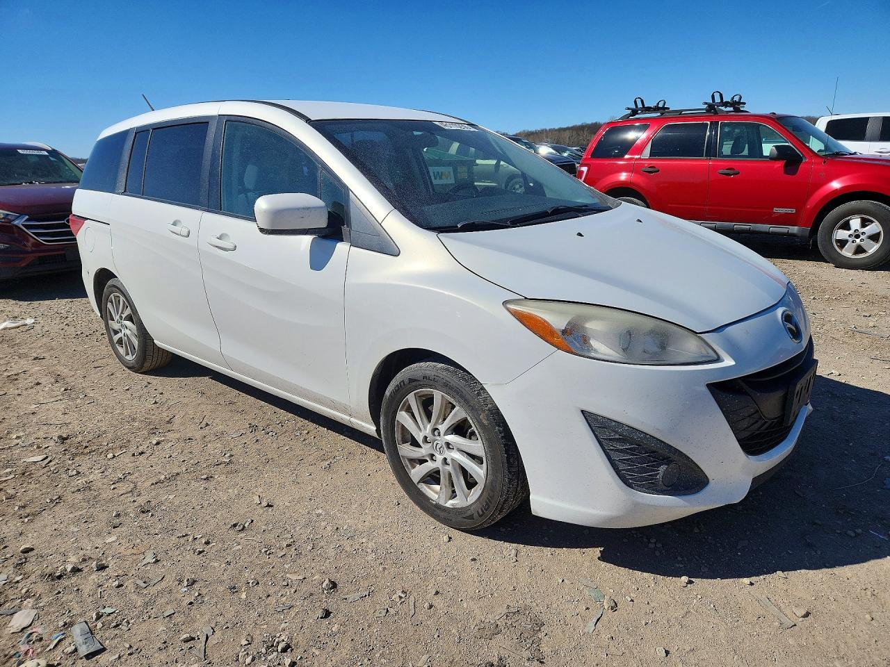 2012 Mazda 5 White vin: JM1CW2BL7C0117464