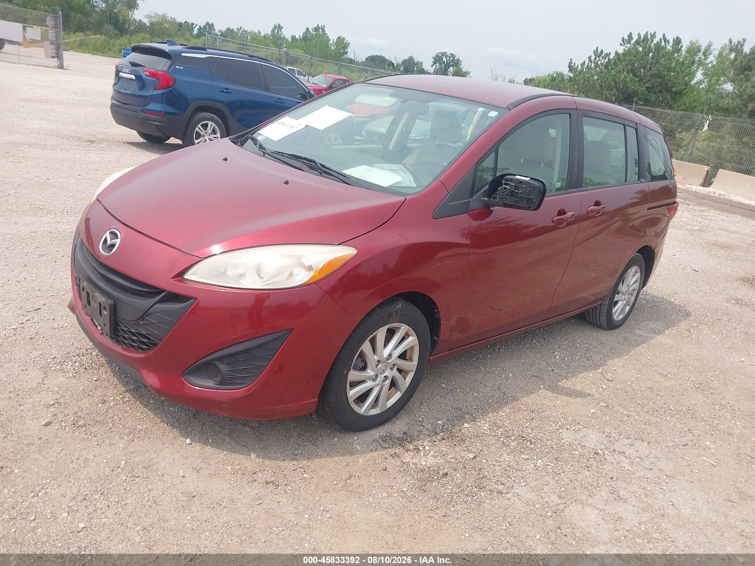 2012 Mazda Mazda5 Sport Red vin: JM1CW2BL7C0119280