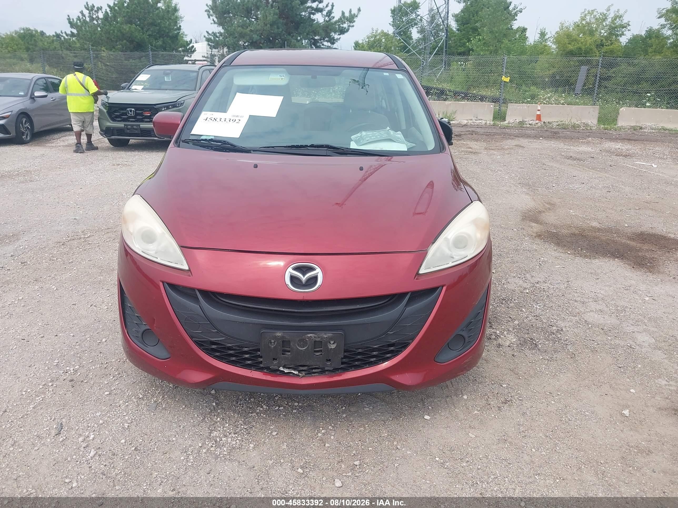 2012 Mazda Mazda5 Sport Red vin: JM1CW2BL7C0119280