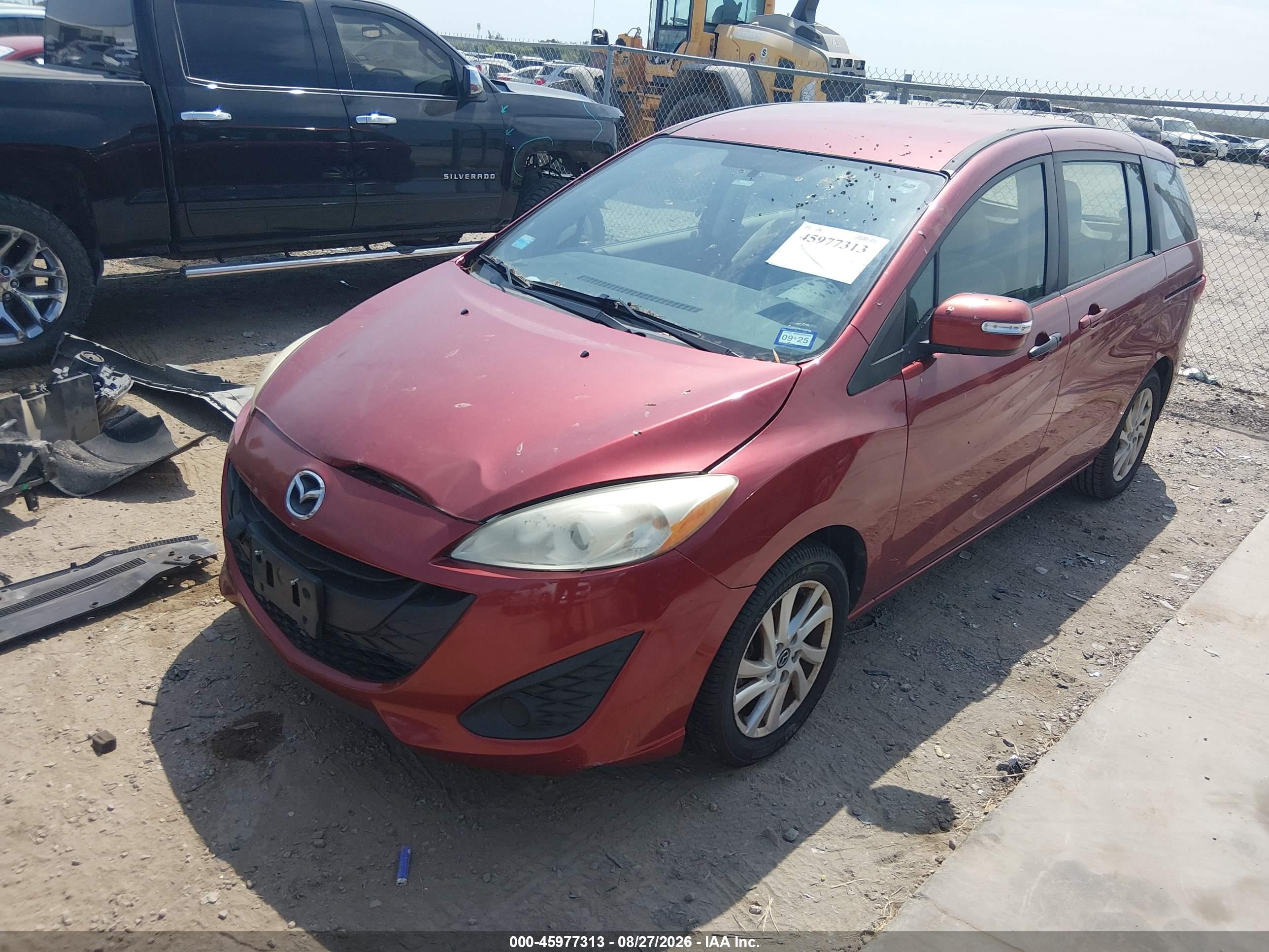 2015 Mazda Mazda5 Sport Maroon vin: JM1CW2BL7F0182111