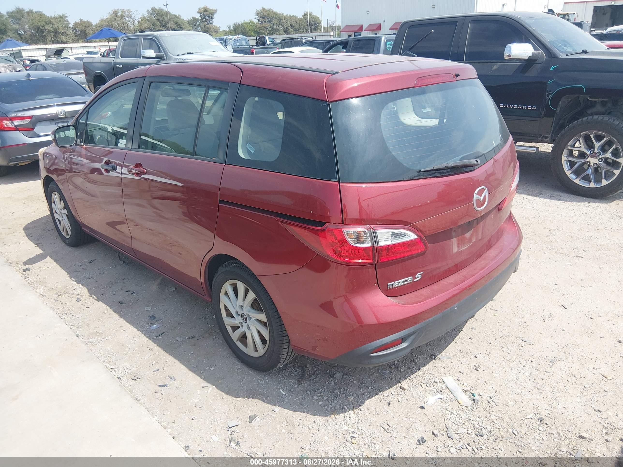 2015 Mazda Mazda5 Sport Maroon vin: JM1CW2BL7F0182111