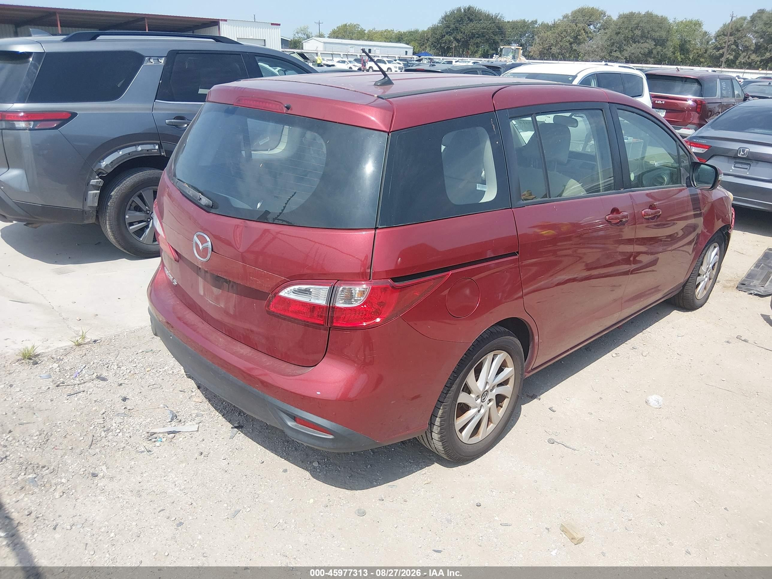 2015 Mazda Mazda5 Sport Maroon vin: JM1CW2BL7F0182111