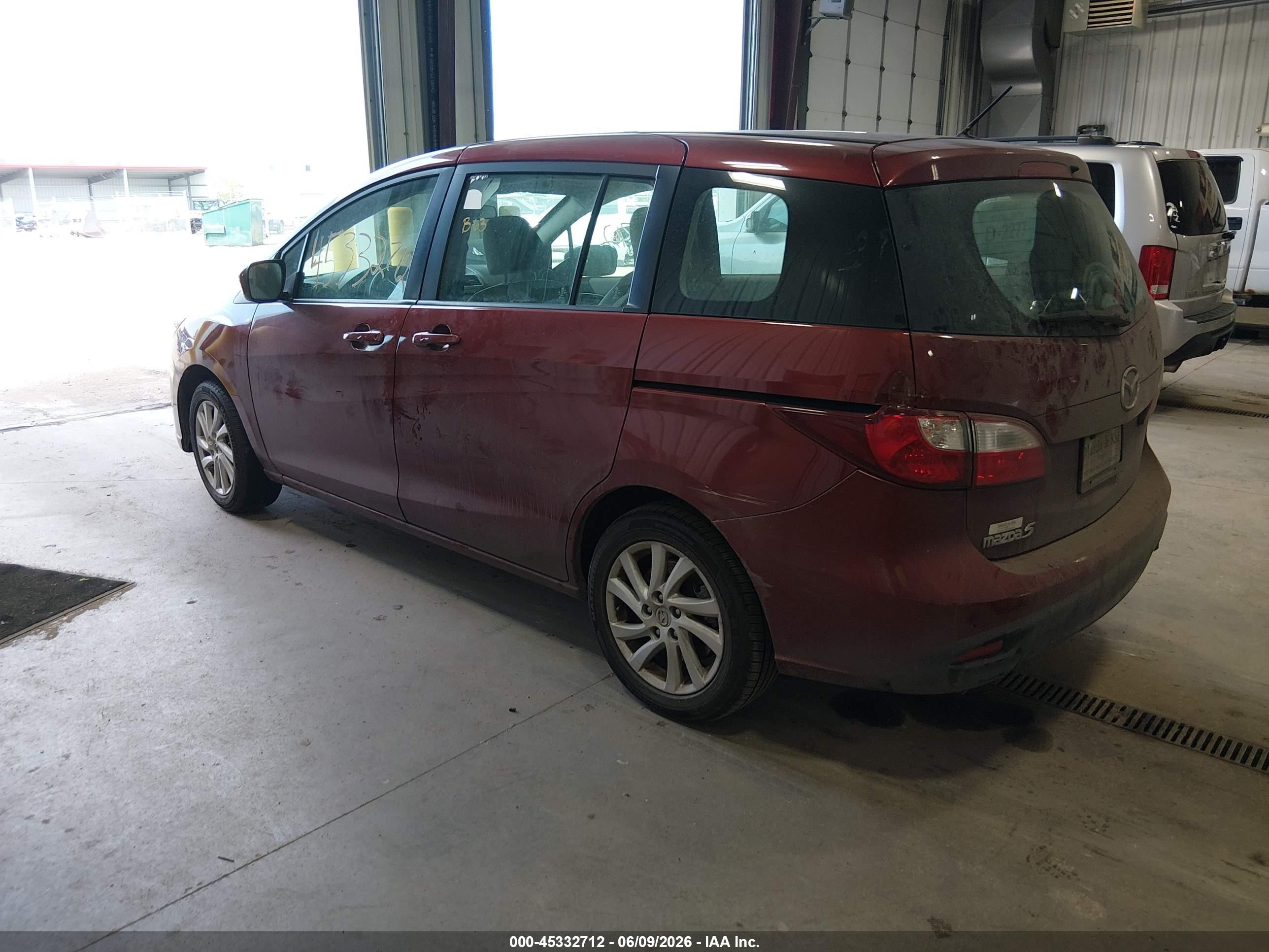 2012 Mazda Mazda5 Sport Burgundy vin: JM1CW2BL8C0117750