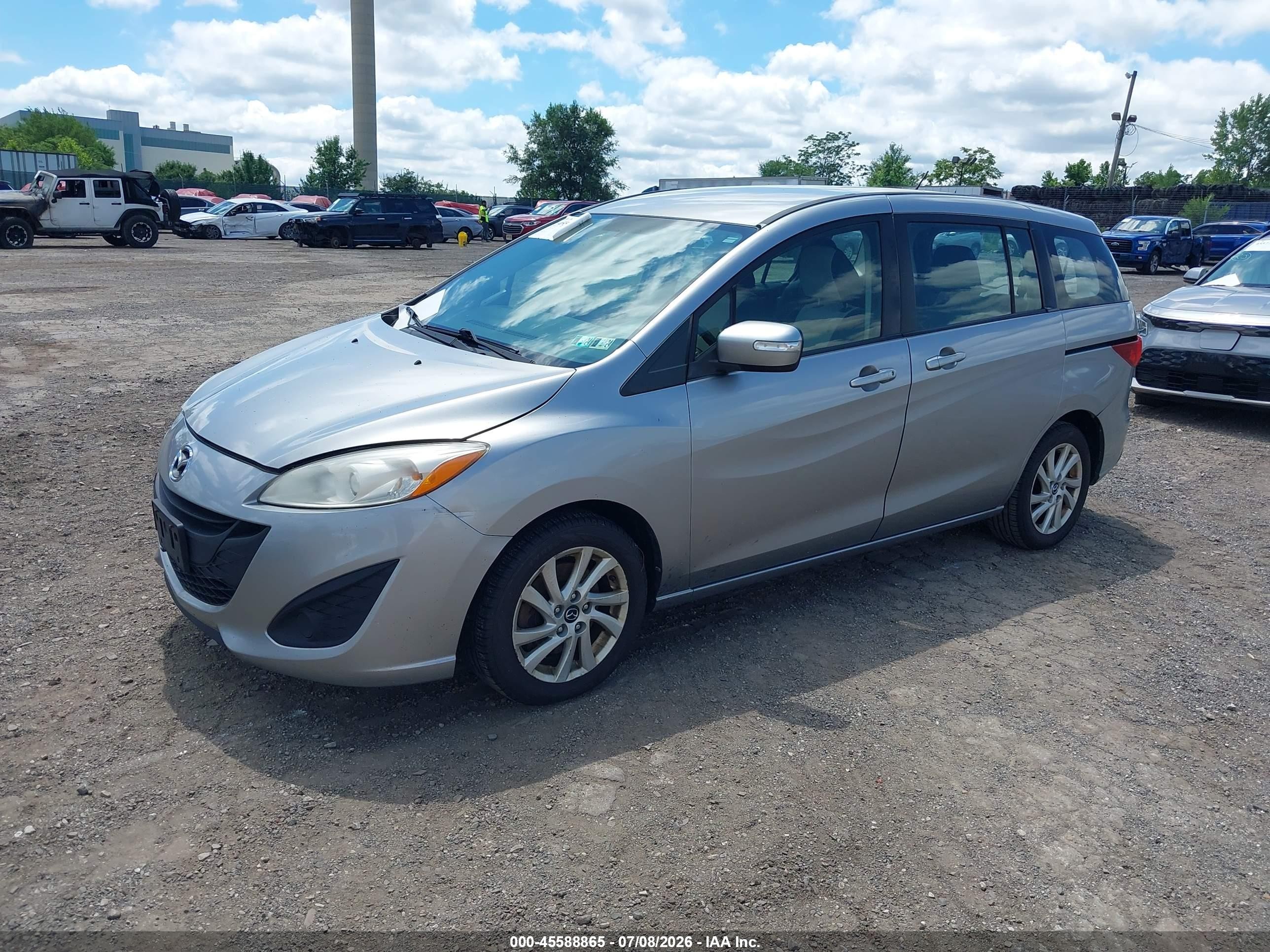 2013 Mazda Mazda5 Sport Silver vin: JM1CW2BL8D0147543