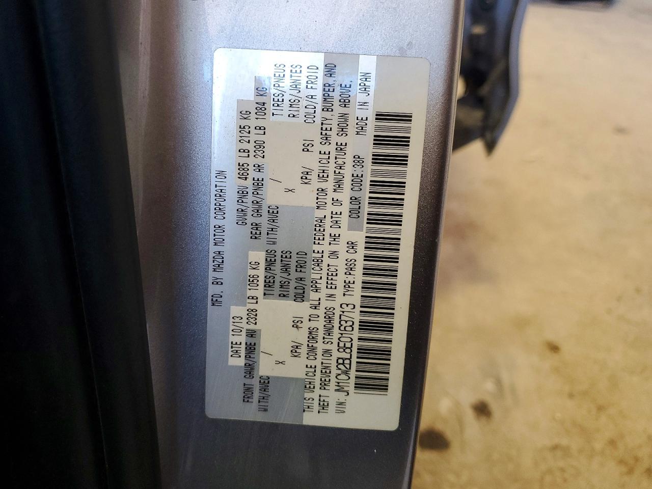 2014 Mazda 5 Sport Silver vin: JM1CW2BL8E0163713