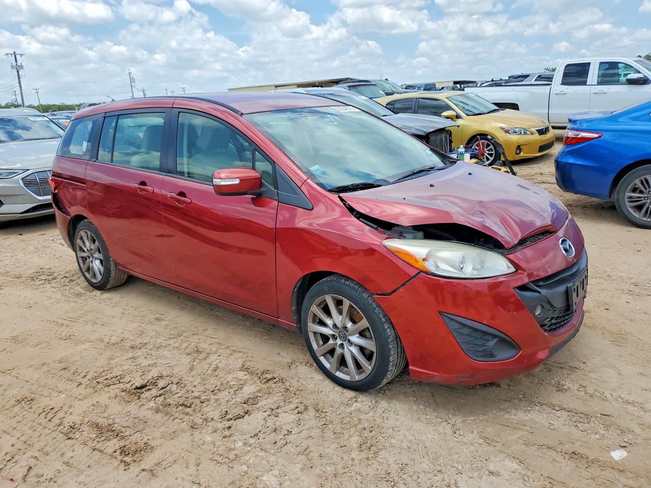 2015 Mazda 5 Sport Red vin: JM1CW2BL8F0190475
