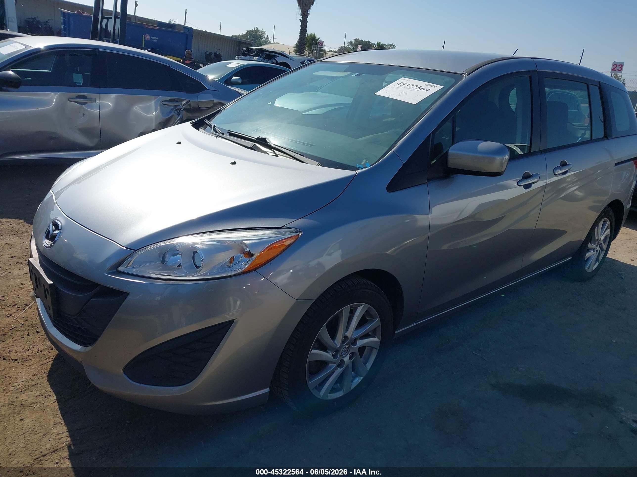 2012 Mazda Mazda5 Sport Gray vin: JM1CW2BL9C0111164