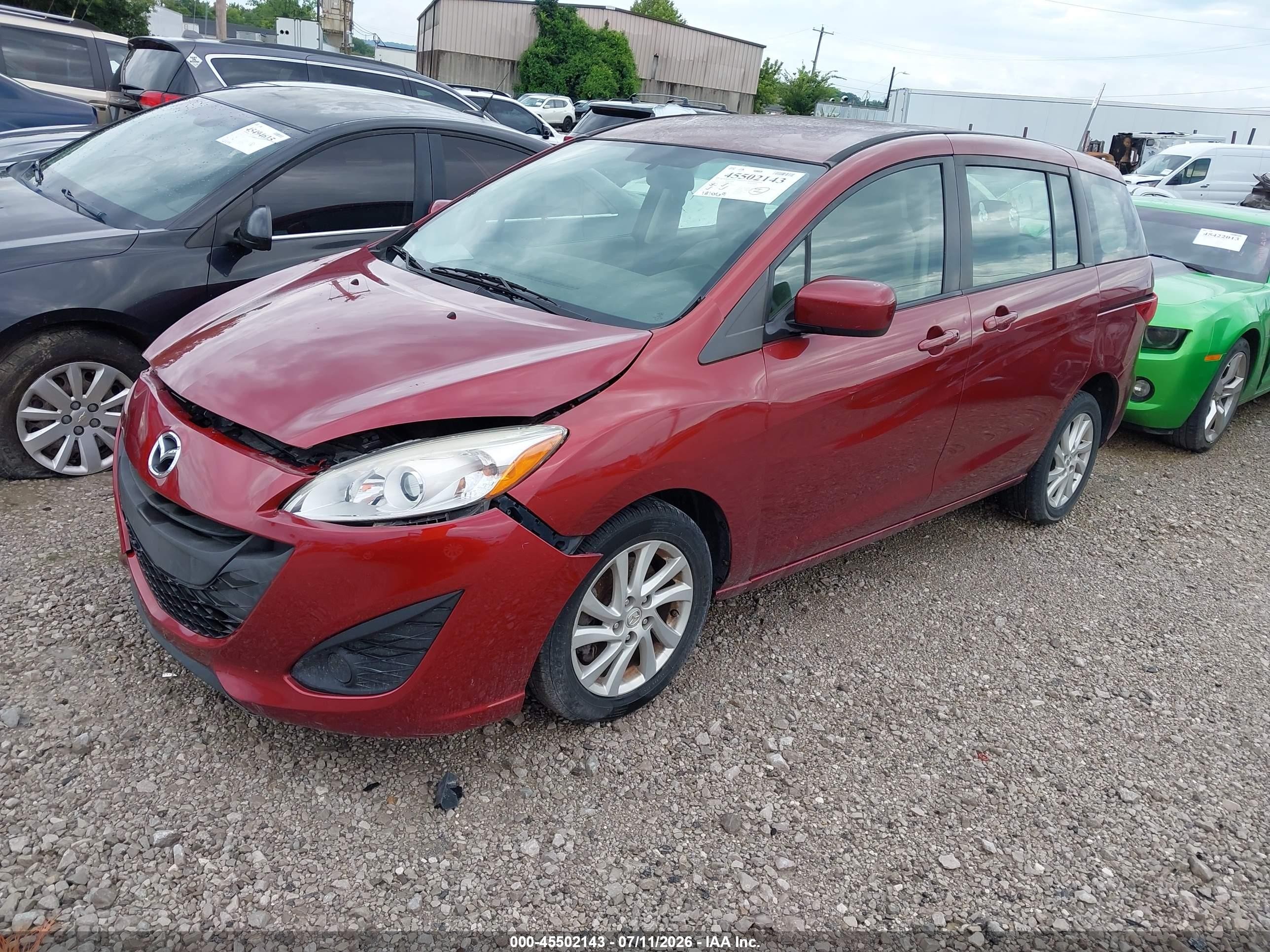 2012 Mazda Mazda5 Sport Красный vin: JM1CW2BL9C0112864