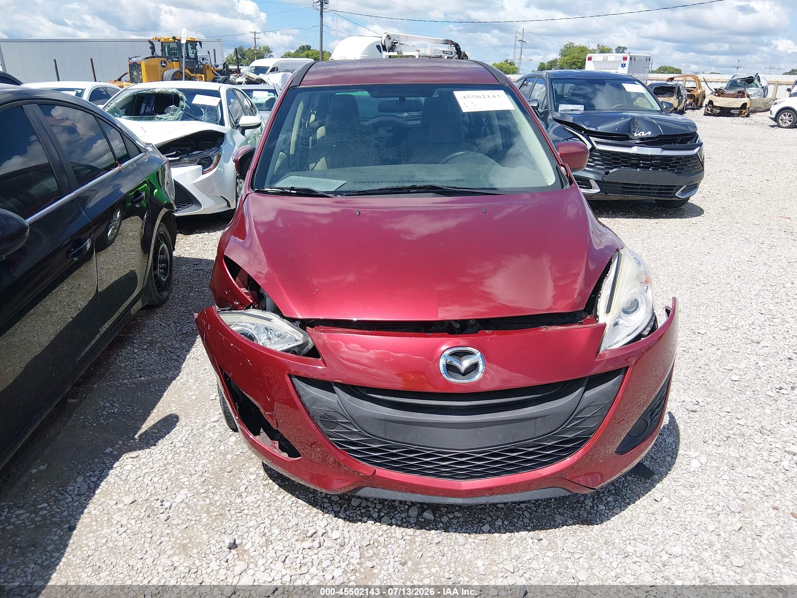 2012 Mazda Mazda5 Sport Красный vin: JM1CW2BL9C0112864