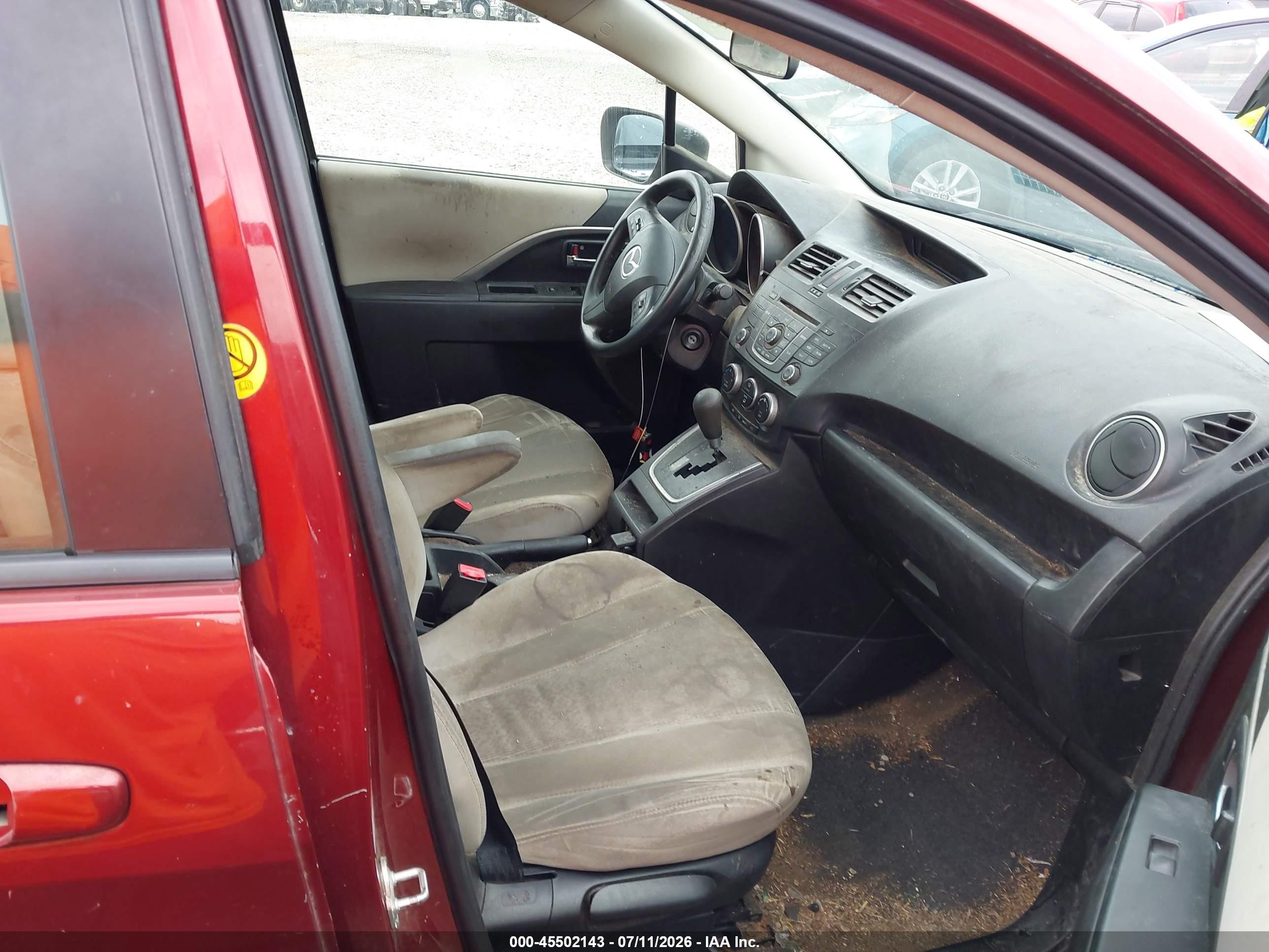 2012 Mazda Mazda5 Sport Красный vin: JM1CW2BL9C0112864