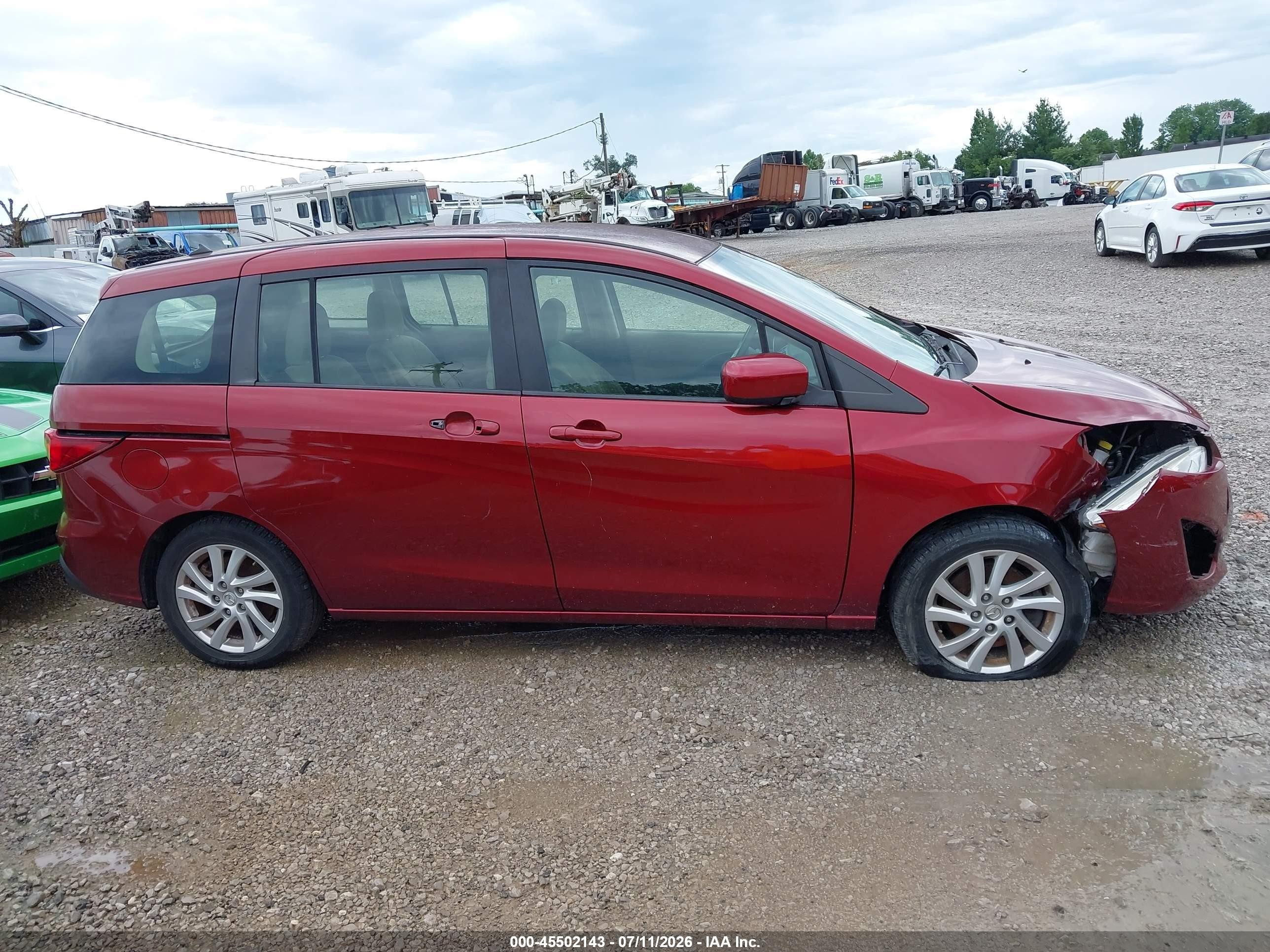 2012 Mazda Mazda5 Sport Красный vin: JM1CW2BL9C0112864