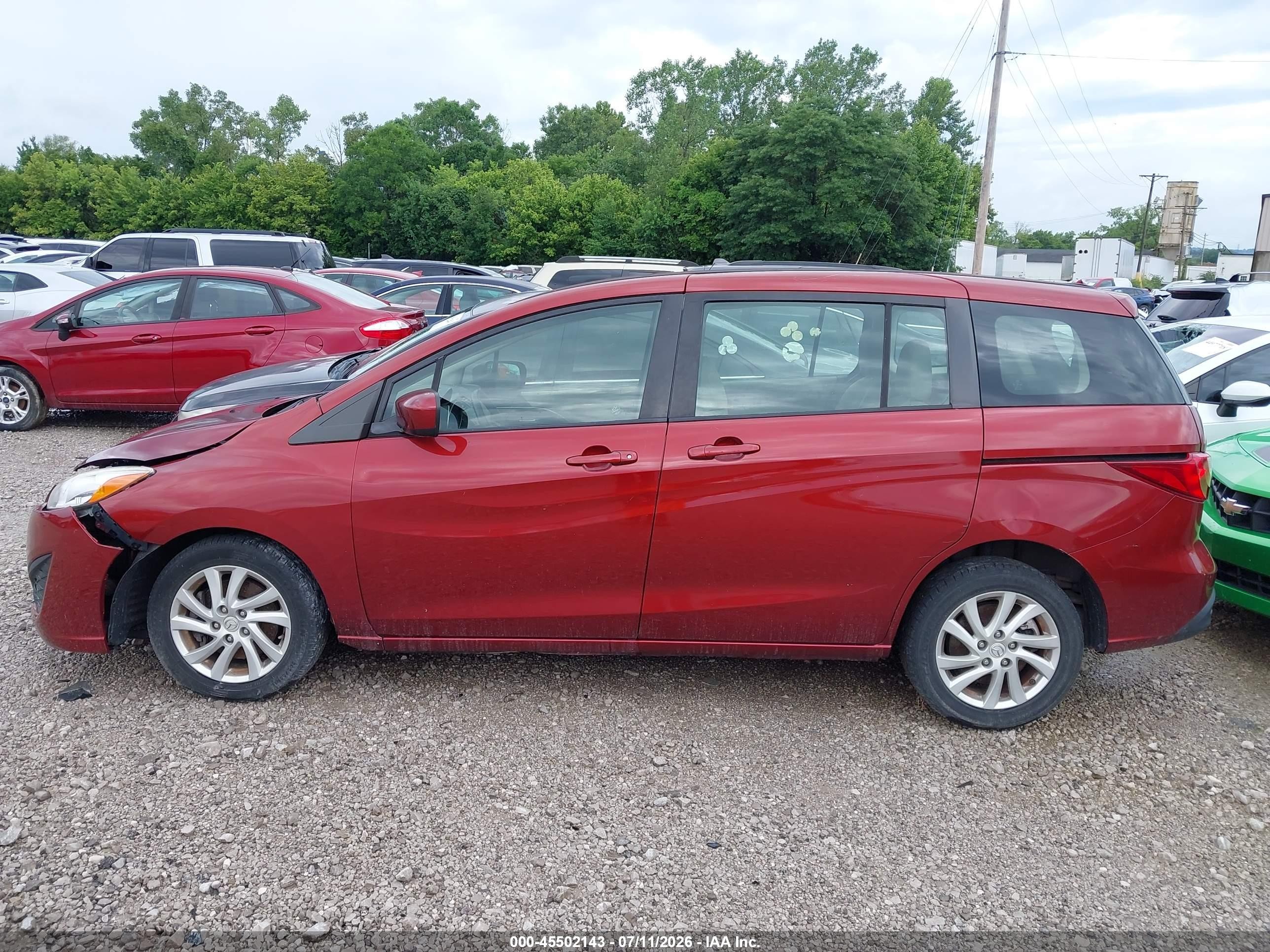 2012 Mazda Mazda5 Sport Красный vin: JM1CW2BL9C0112864