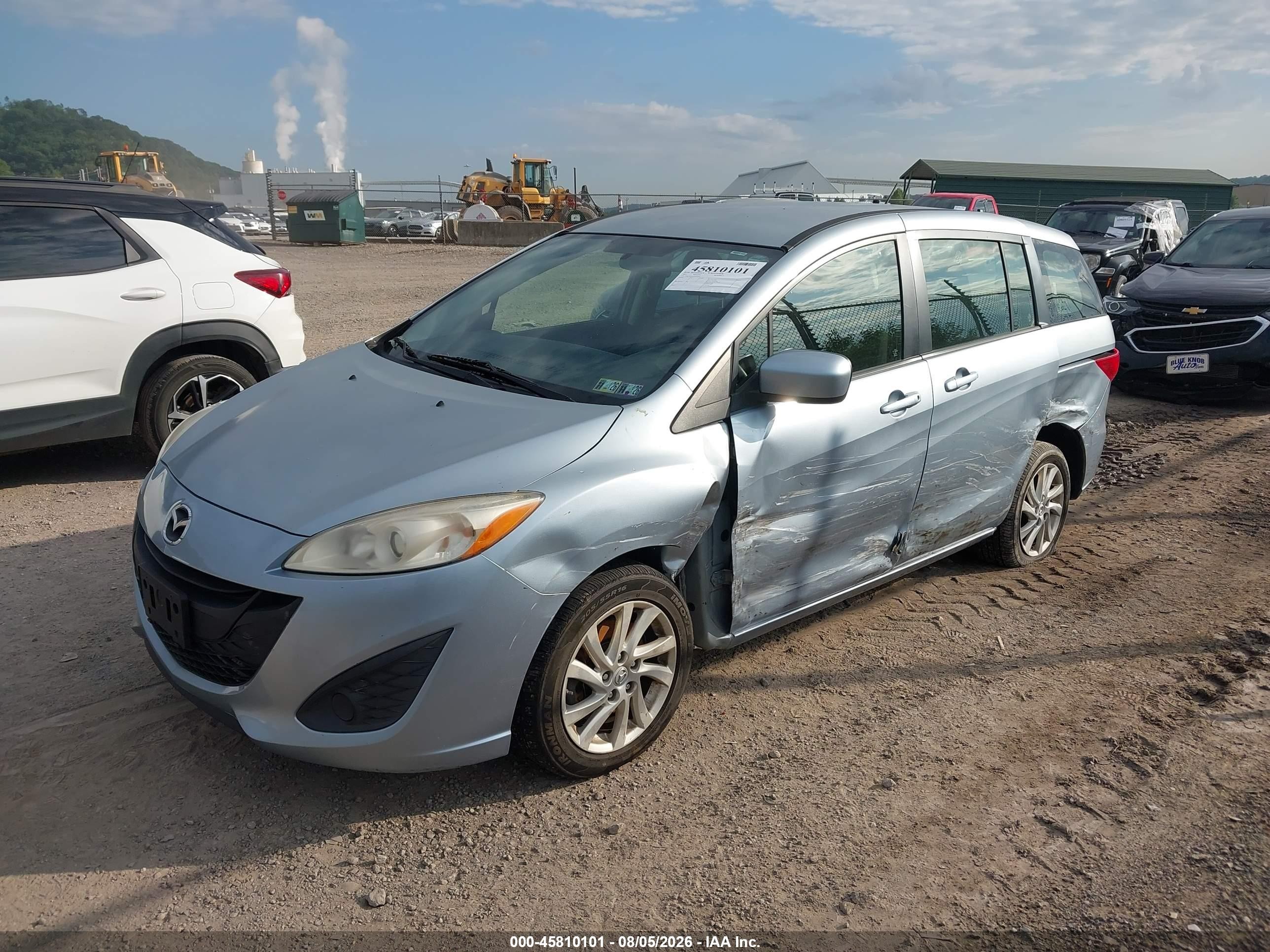 2012 Mazda Mazda5 Sport Light Blue vin: JM1CW2BL9C0134265