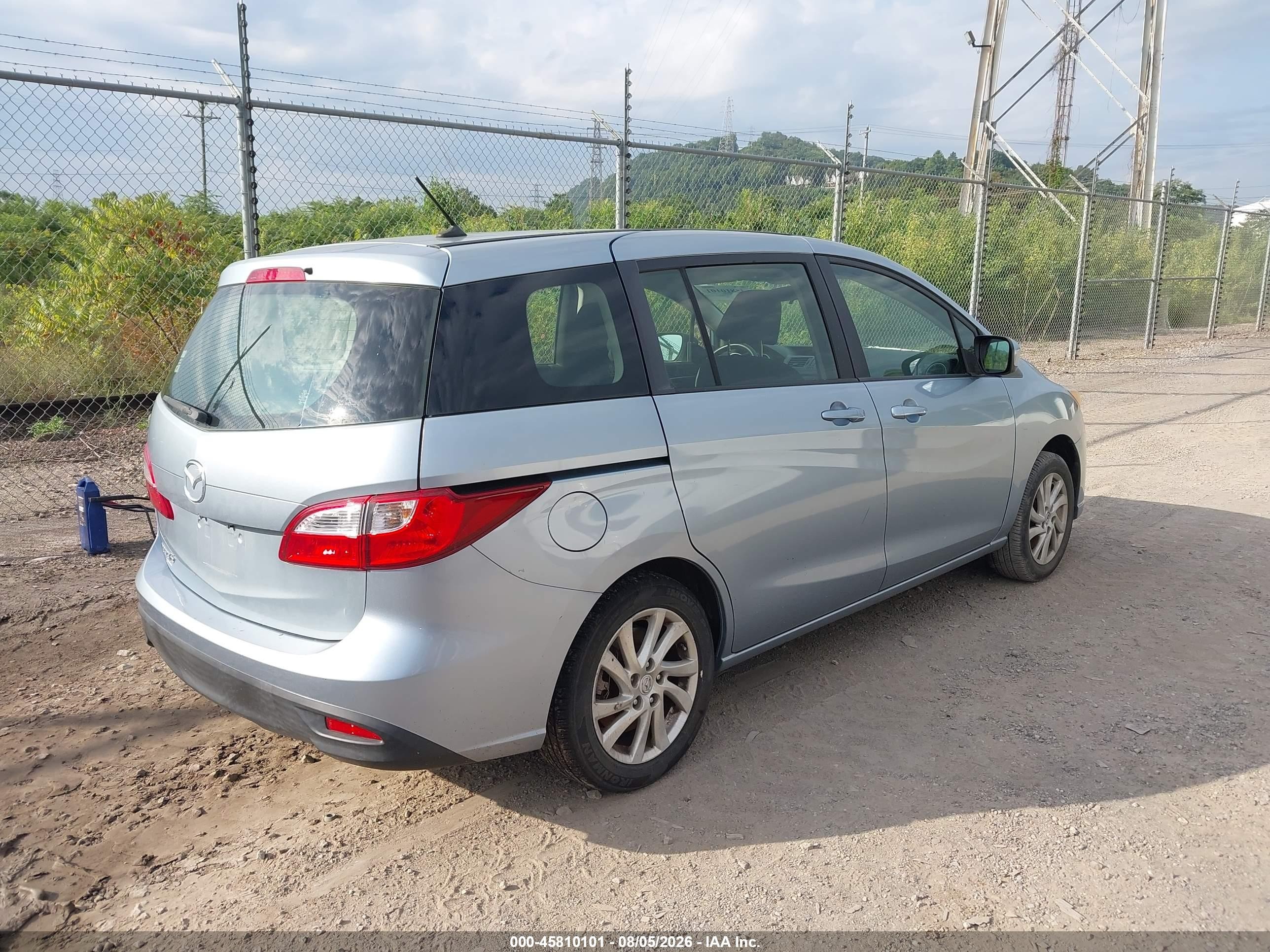 2012 Mazda Mazda5 Sport Light Blue vin: JM1CW2BL9C0134265