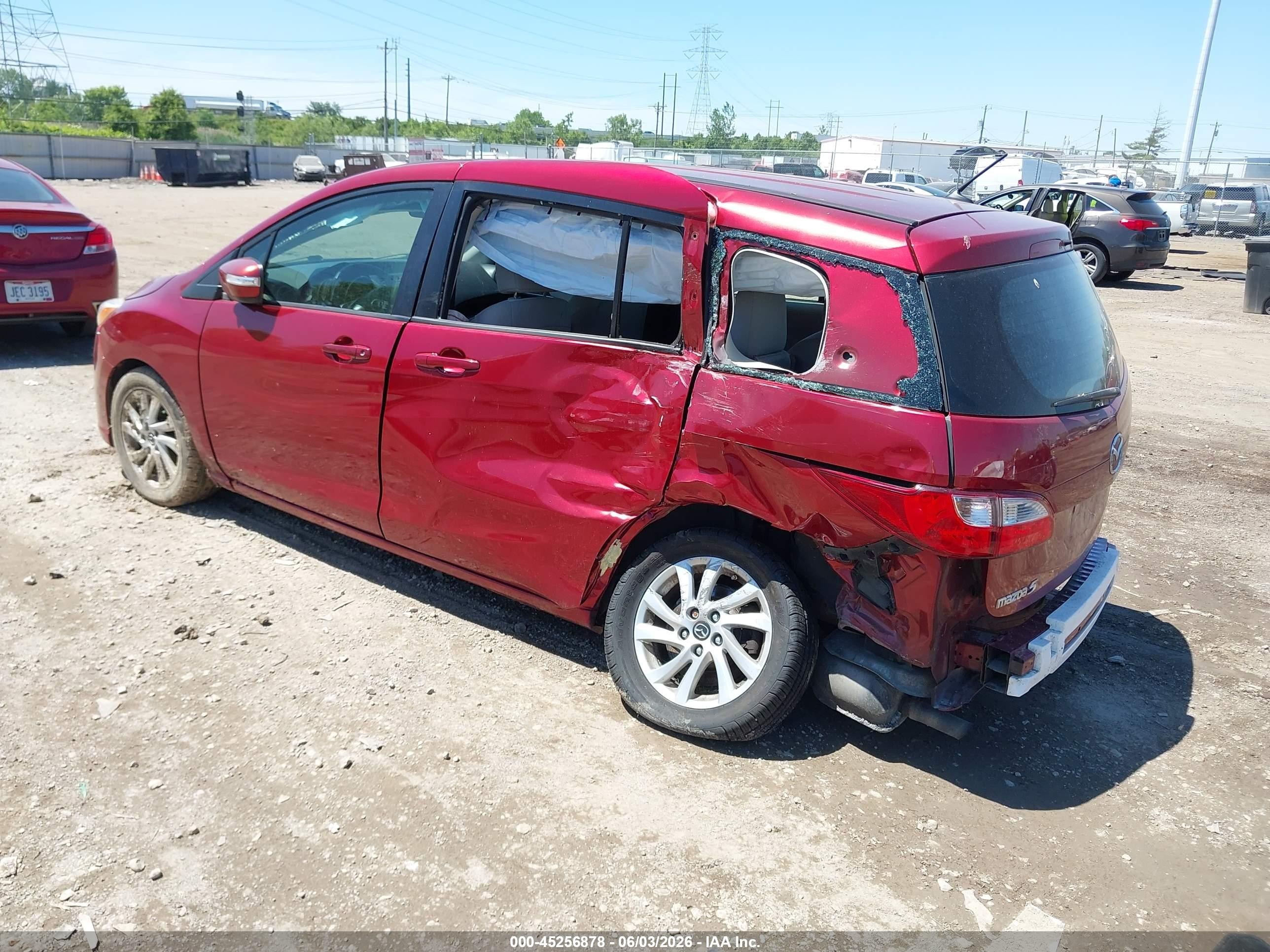 2013 Mazda Mazda5 Sport Red vin: JM1CW2BL9D0145333